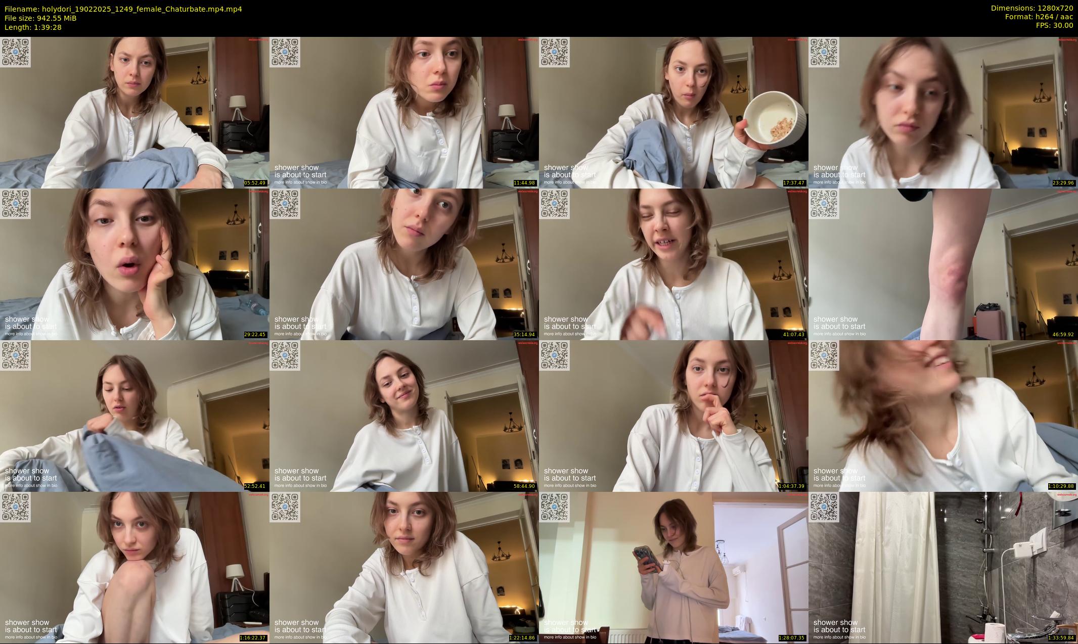 holydori — 100 minute Chaturbate female cam show recording, 720p, Feb 19, 2025