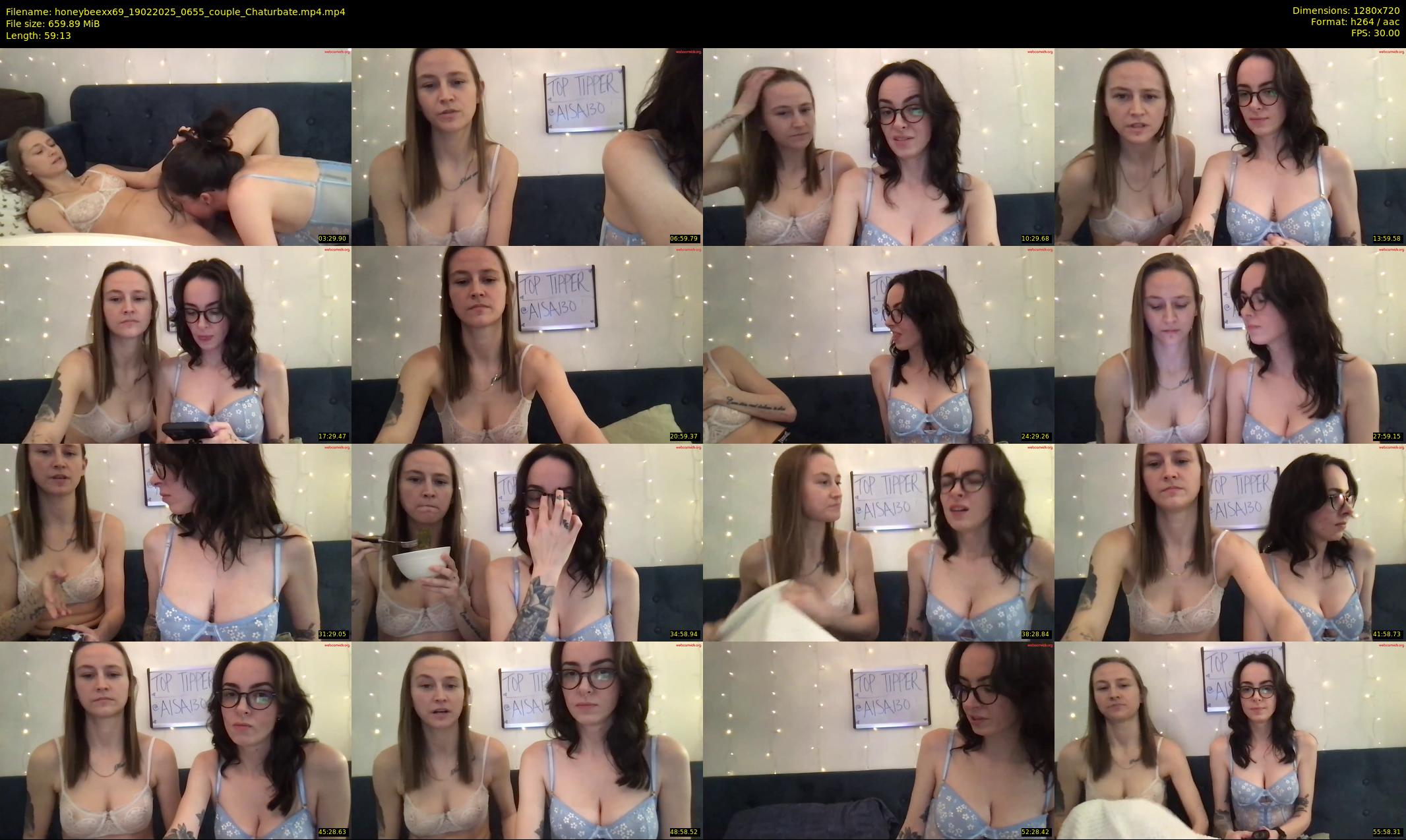 honeybeexx69 — 60 minute Chaturbate couple cam show recording, 720p, Feb 19, 2025