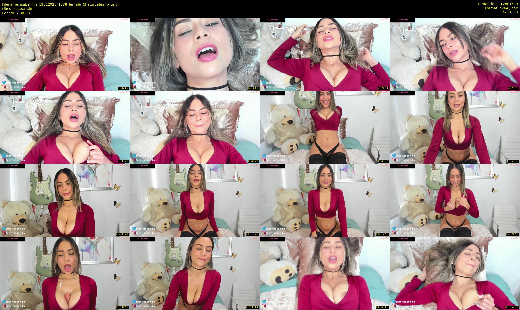 isabelhills — 121 minute Chaturbate female cam show recording, 720p, Feb 19, 2025