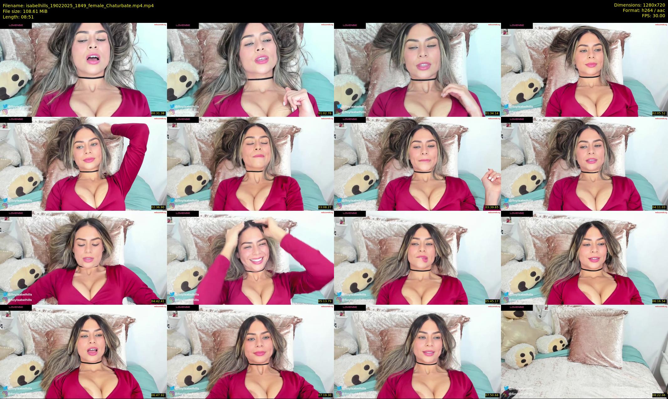 isabelhills — 9 minute Chaturbate female cam show recording, 720p, Feb 19, 2025
