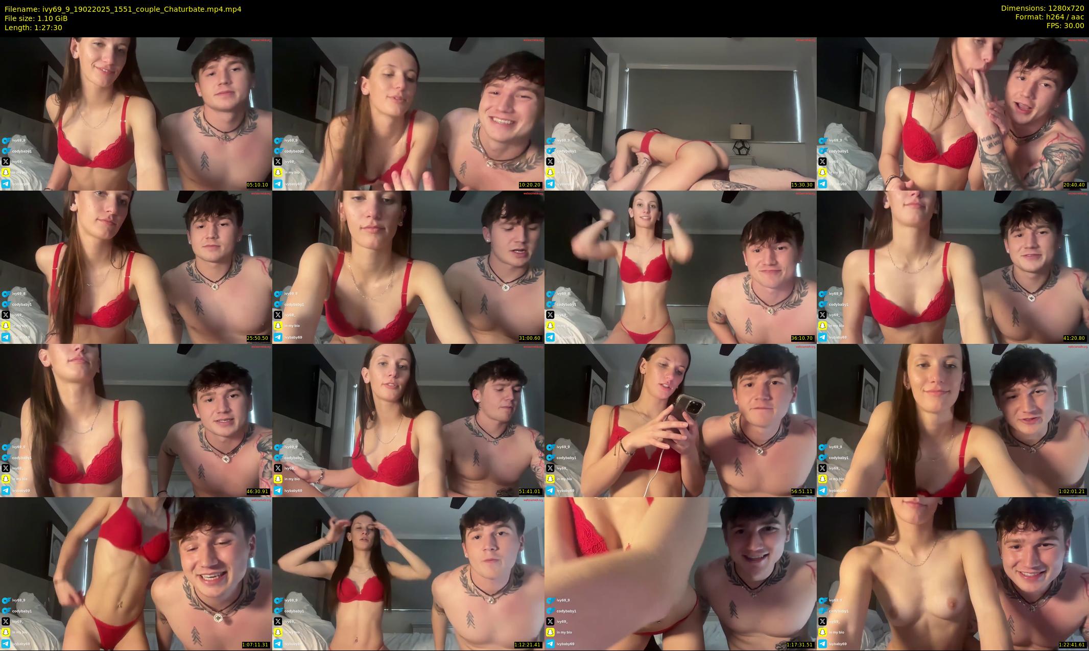 ivy69_9 — 88 minute Chaturbate couple cam show recording, 720p, Feb 19, 2025