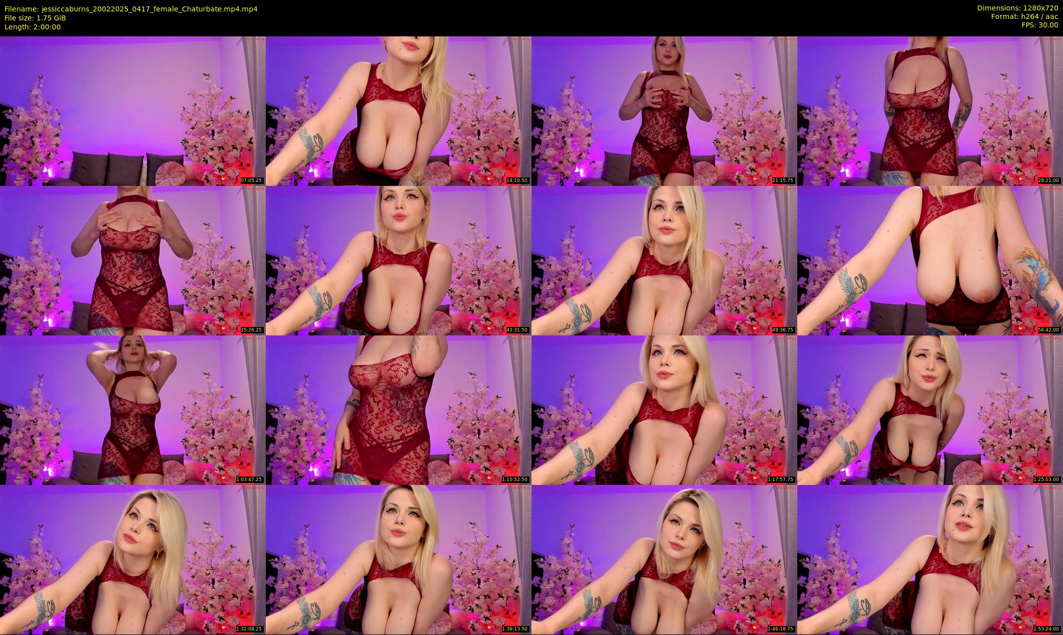 jessiccaburns — 120 minute Chaturbate female cam show recording, 720p, Feb 20, 2025