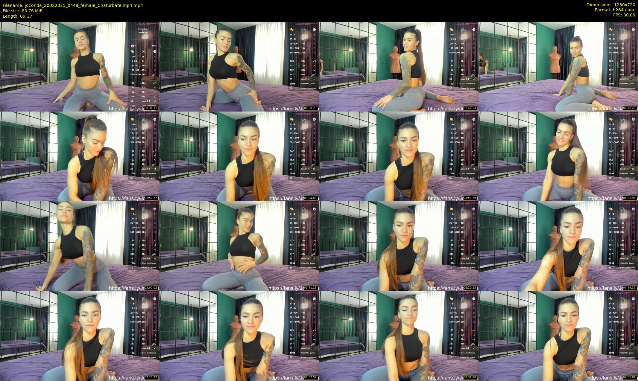 joconda — 10 minute Chaturbate female cam show recording, 720p, Feb 20, 2025