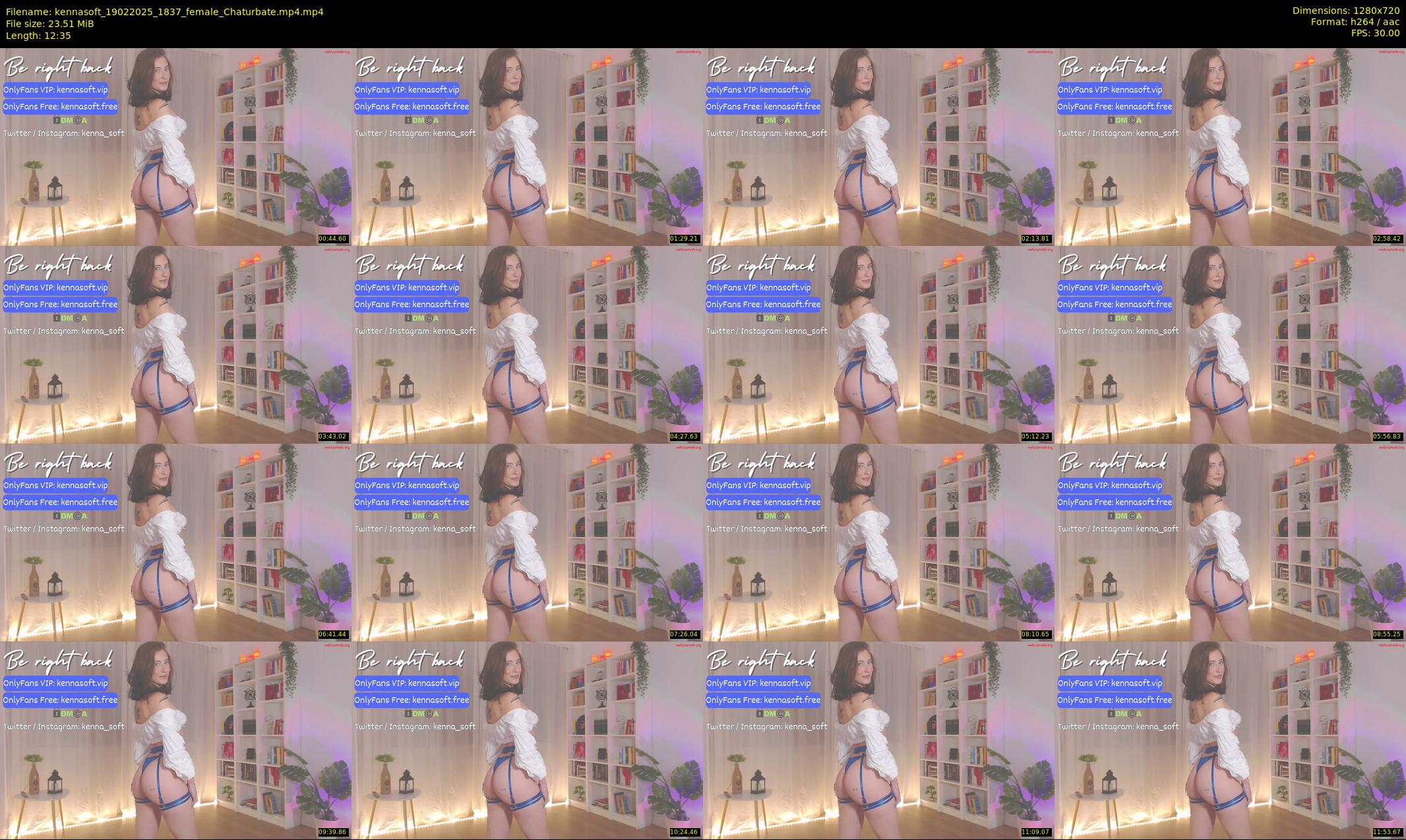 kennasoft — 13 minute Chaturbate female cam show recording, 720p, Feb 19, 2025