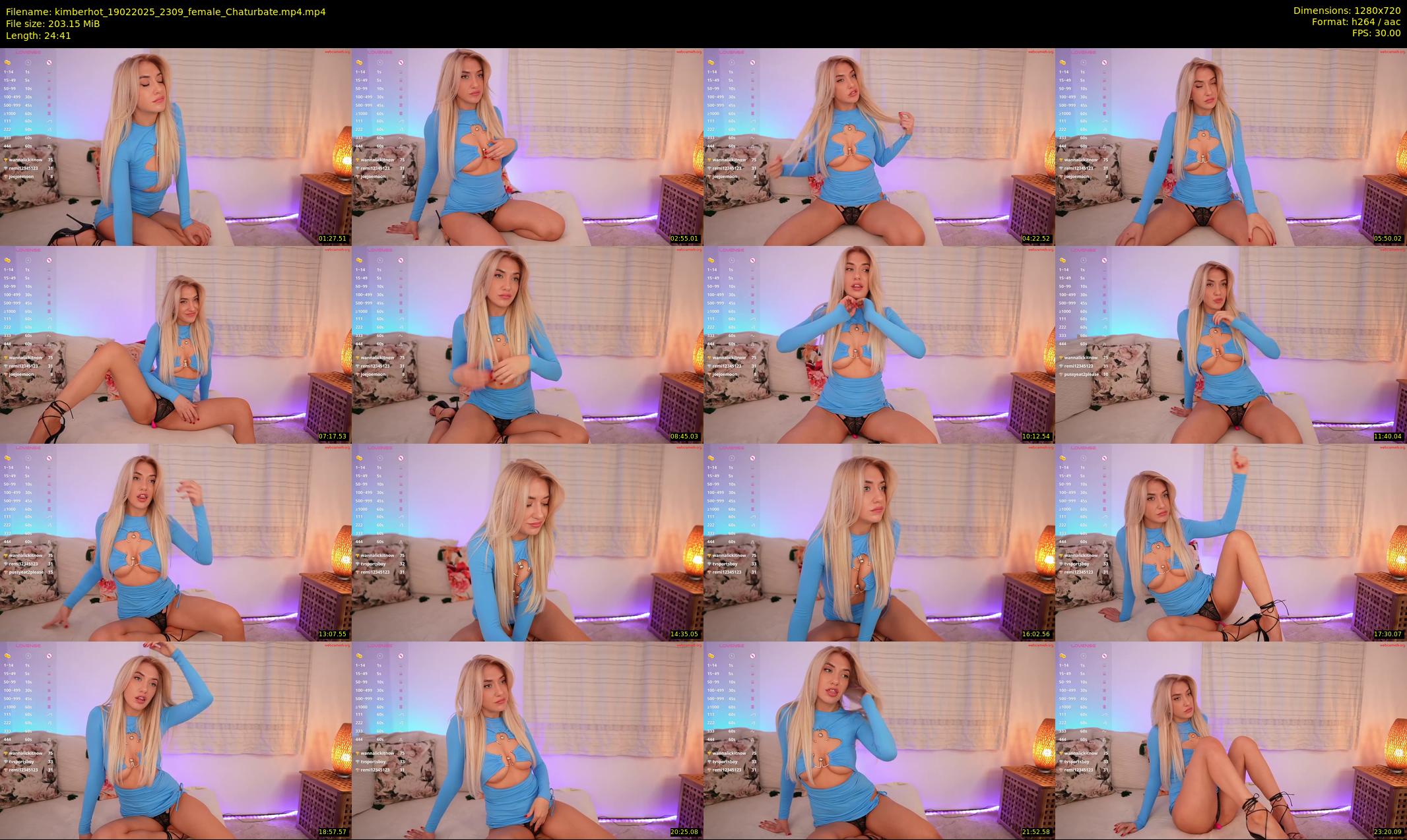 kimberhot — 25 minute Chaturbate female cam show recording, 720p, Feb 19, 2025