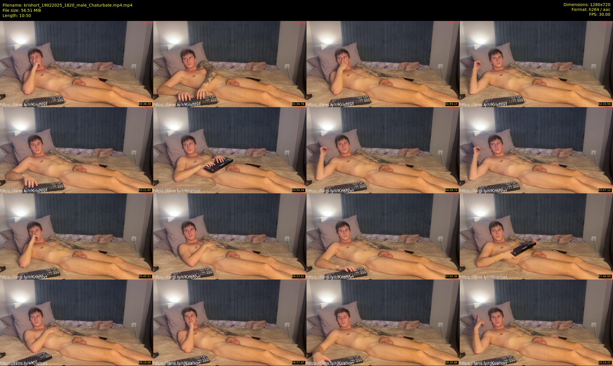 krishort — 11 minute Chaturbate male cam show recording, 720p, Feb 19, 2025