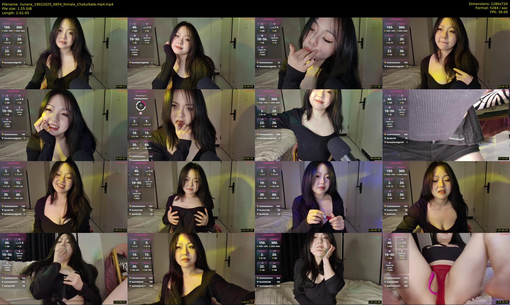 liunana — 122 minute Chaturbate female cam show recording, 720p, Feb 19, 2025