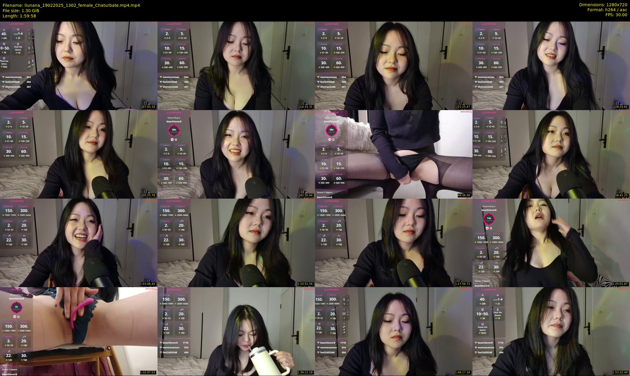 liunana — 120 minute Chaturbate female cam show recording, 720p, Feb 19, 2025