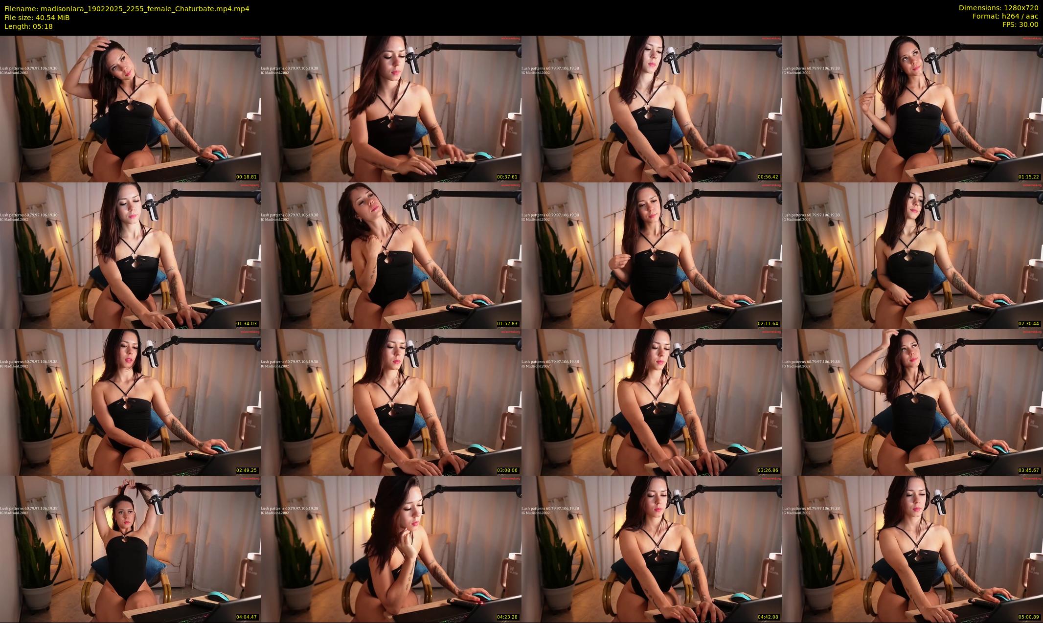 madisonlara — 6 minute Chaturbate female cam show recording, 720p, Feb 19, 2025