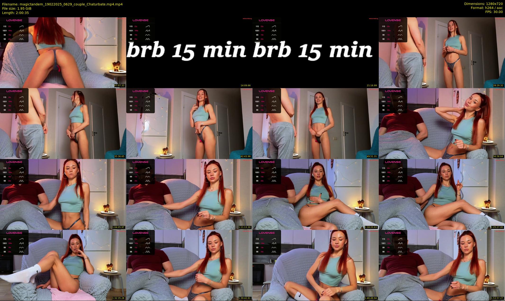 magictandem — 121 minute Chaturbate couple cam show recording, 720p, Feb 19, 2025