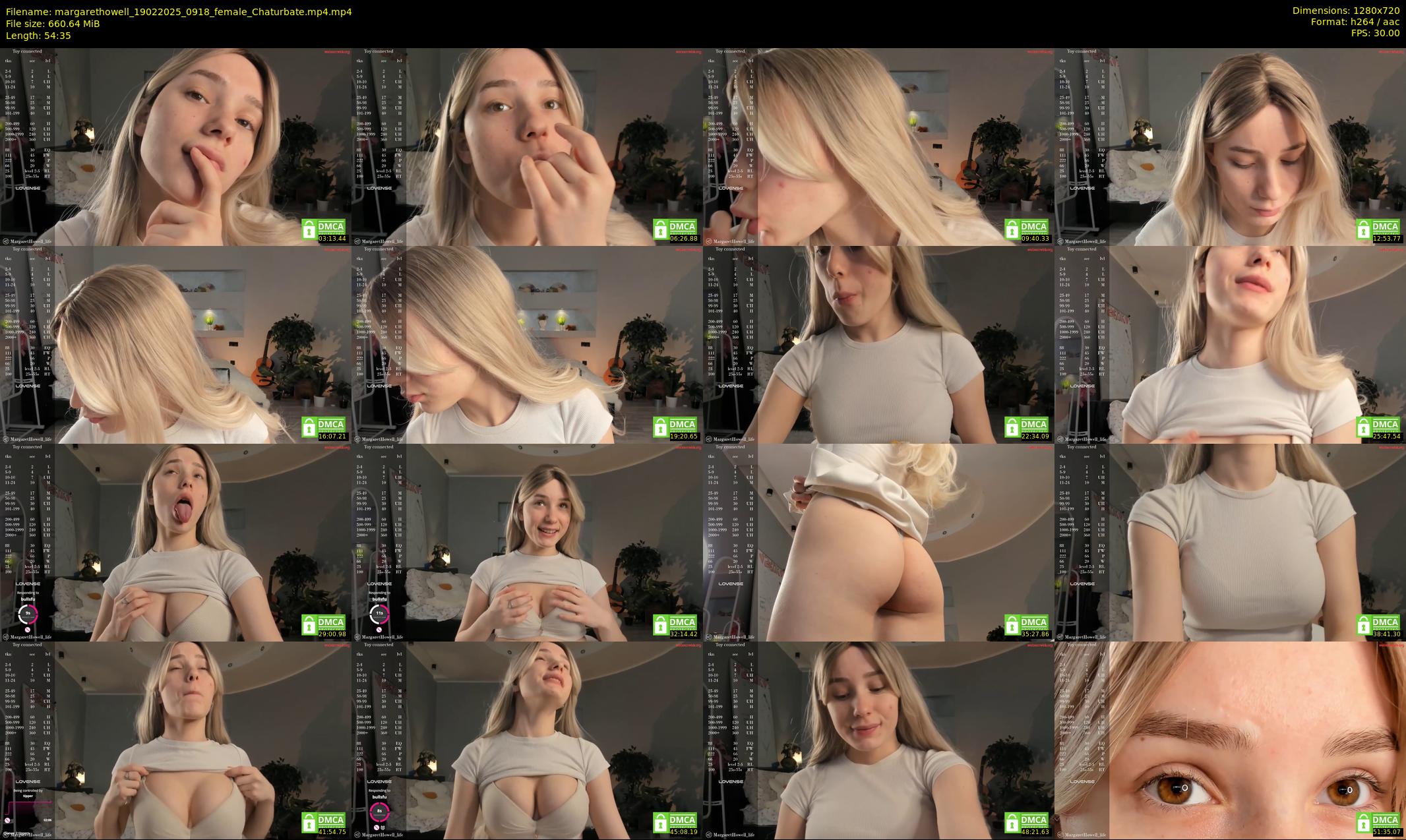 margarethowell — 55 minute Chaturbate female cam show recording, 720p, Feb 19, 2025