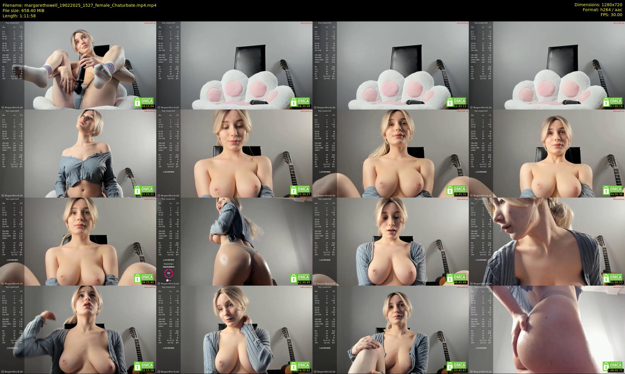 margarethowell — 72 minute Chaturbate female cam show recording, 720p, Feb 19, 2025