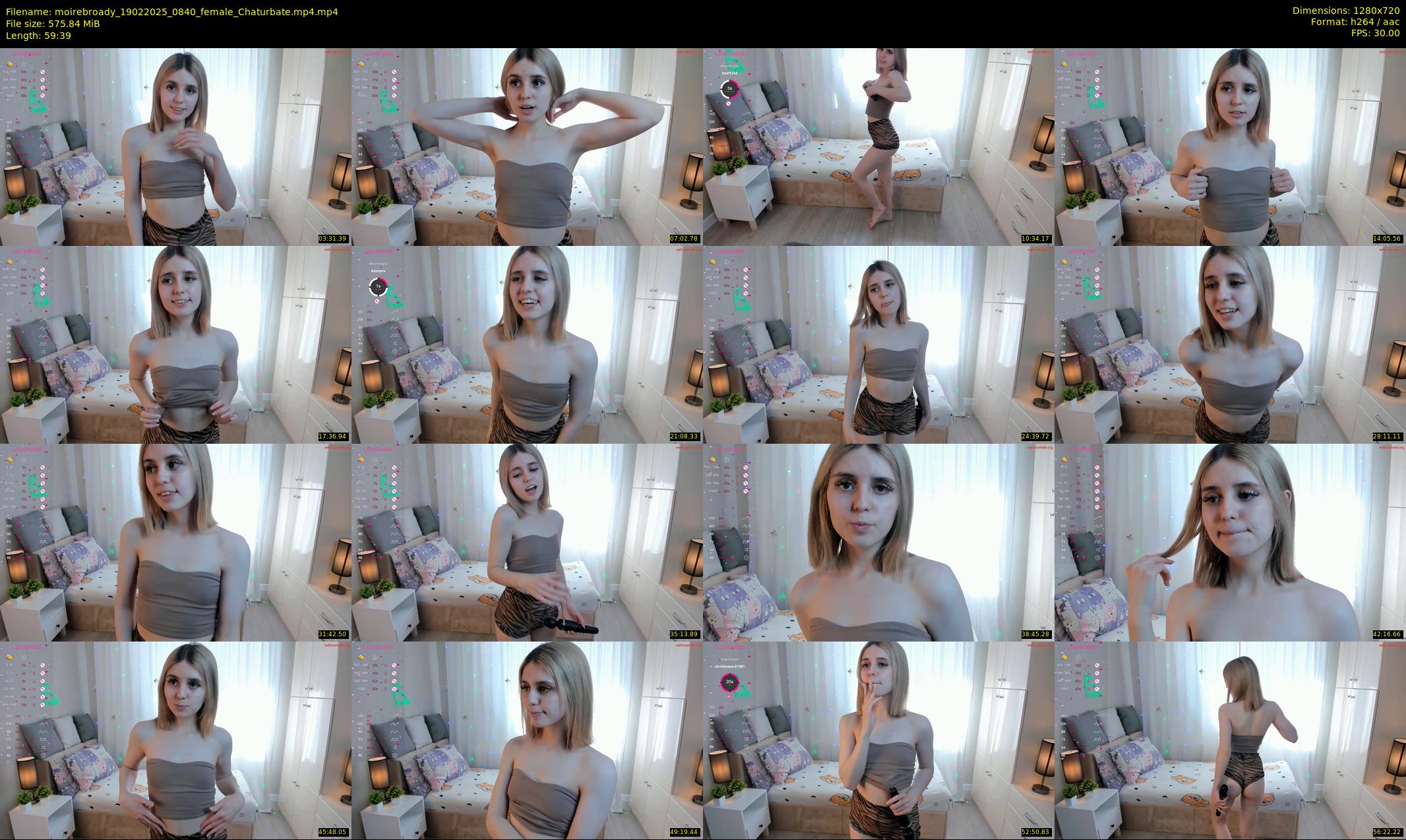 moirebroady — 60 minute Chaturbate female cam show recording, 720p, Feb 19, 2025