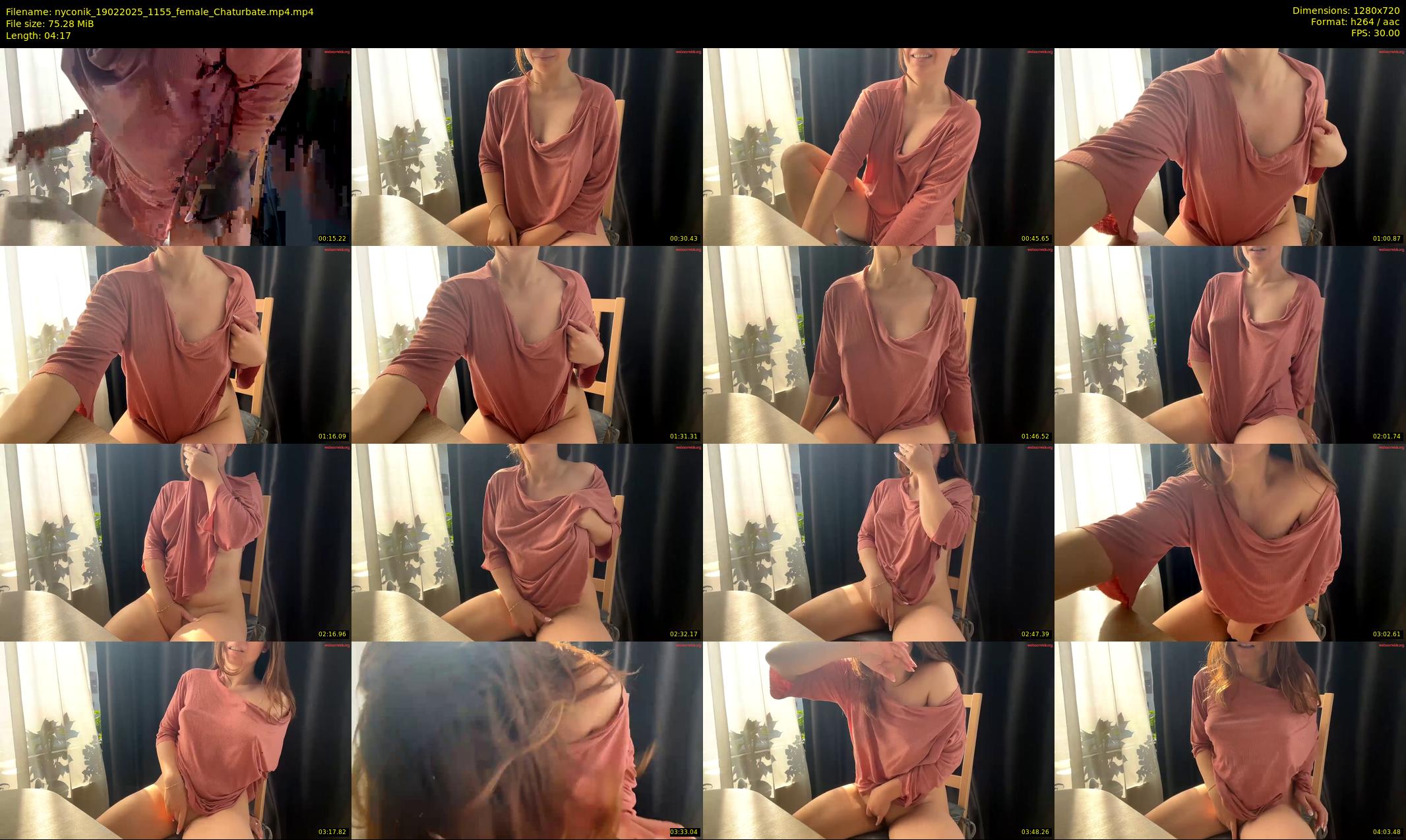 nyconik — 5 minute Chaturbate female cam show recording, 720p, Feb 19, 2025