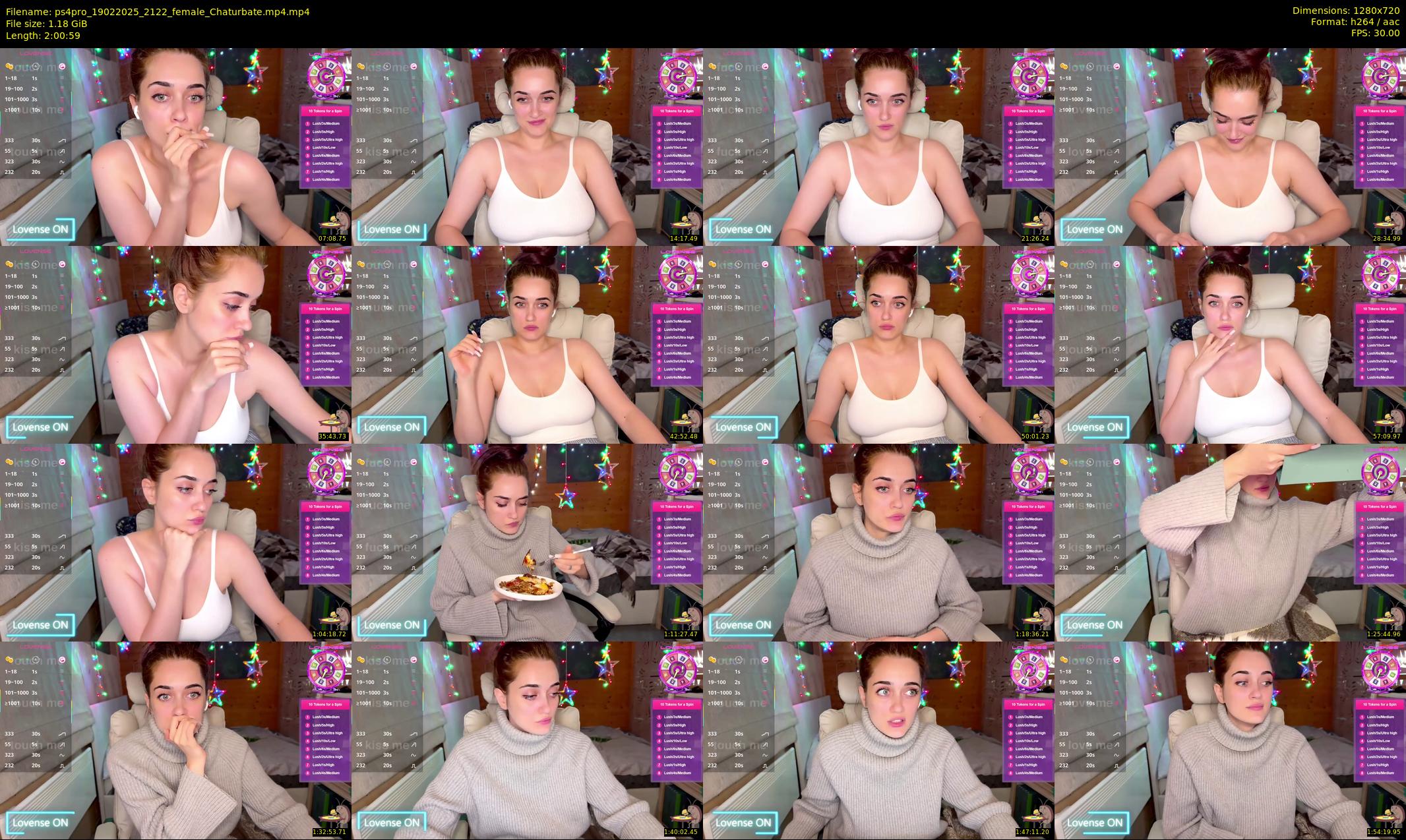ps4pro — 121 minute Chaturbate female cam show recording, 720p, Feb 19, 2025