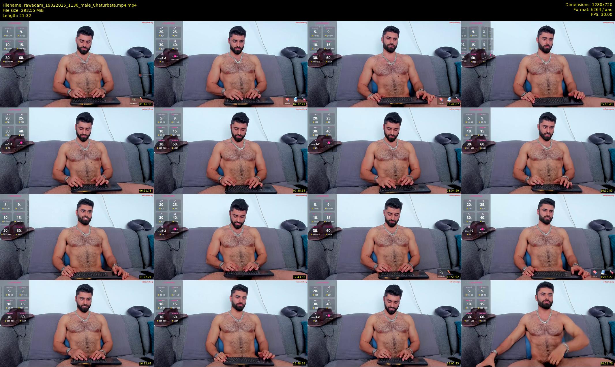 rawadam — 22 minute Chaturbate male cam show recording, 720p, Feb 19, 2025