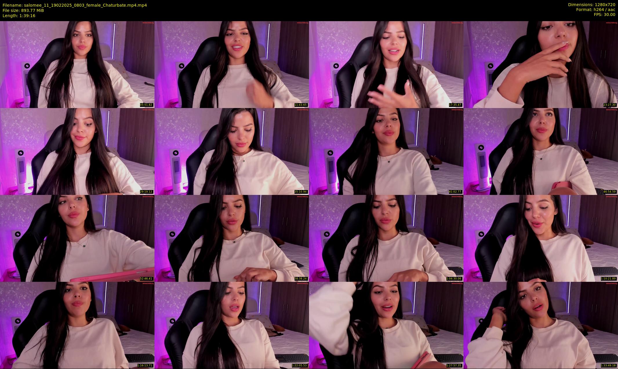 salomee_11 — 100 minute Chaturbate female cam show recording, 720p, Feb 19, 2025