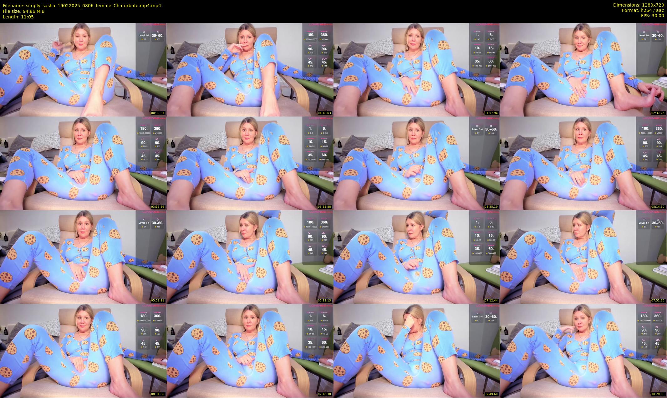 simply_sasha — 12 minute Chaturbate female cam show recording, 720p, Feb 19, 2025