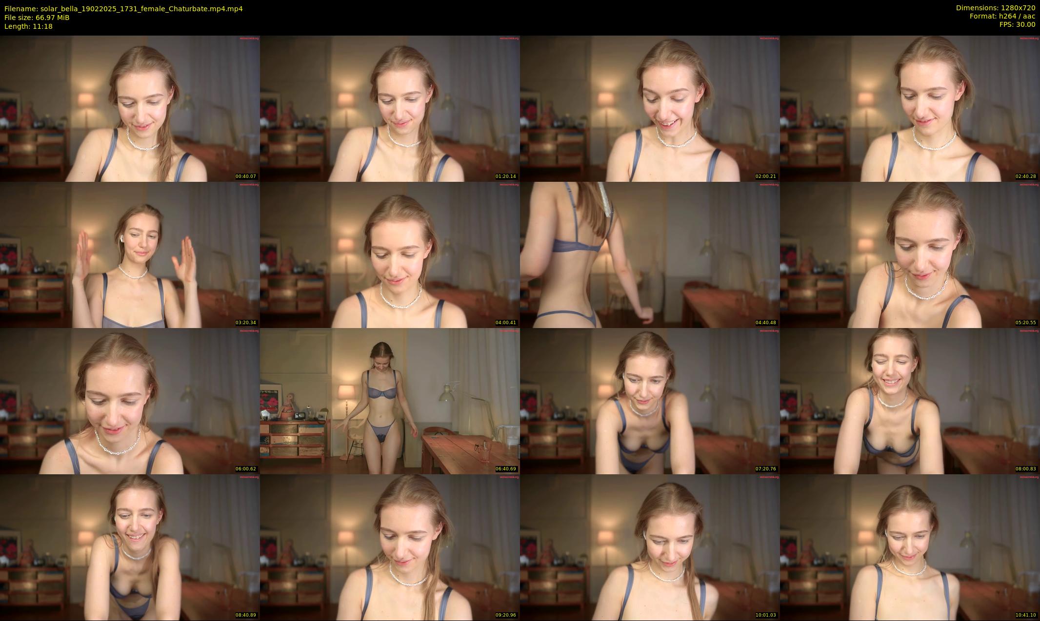 solar_bella — 12 minute Chaturbate female cam show recording, 720p, Feb 19, 2025