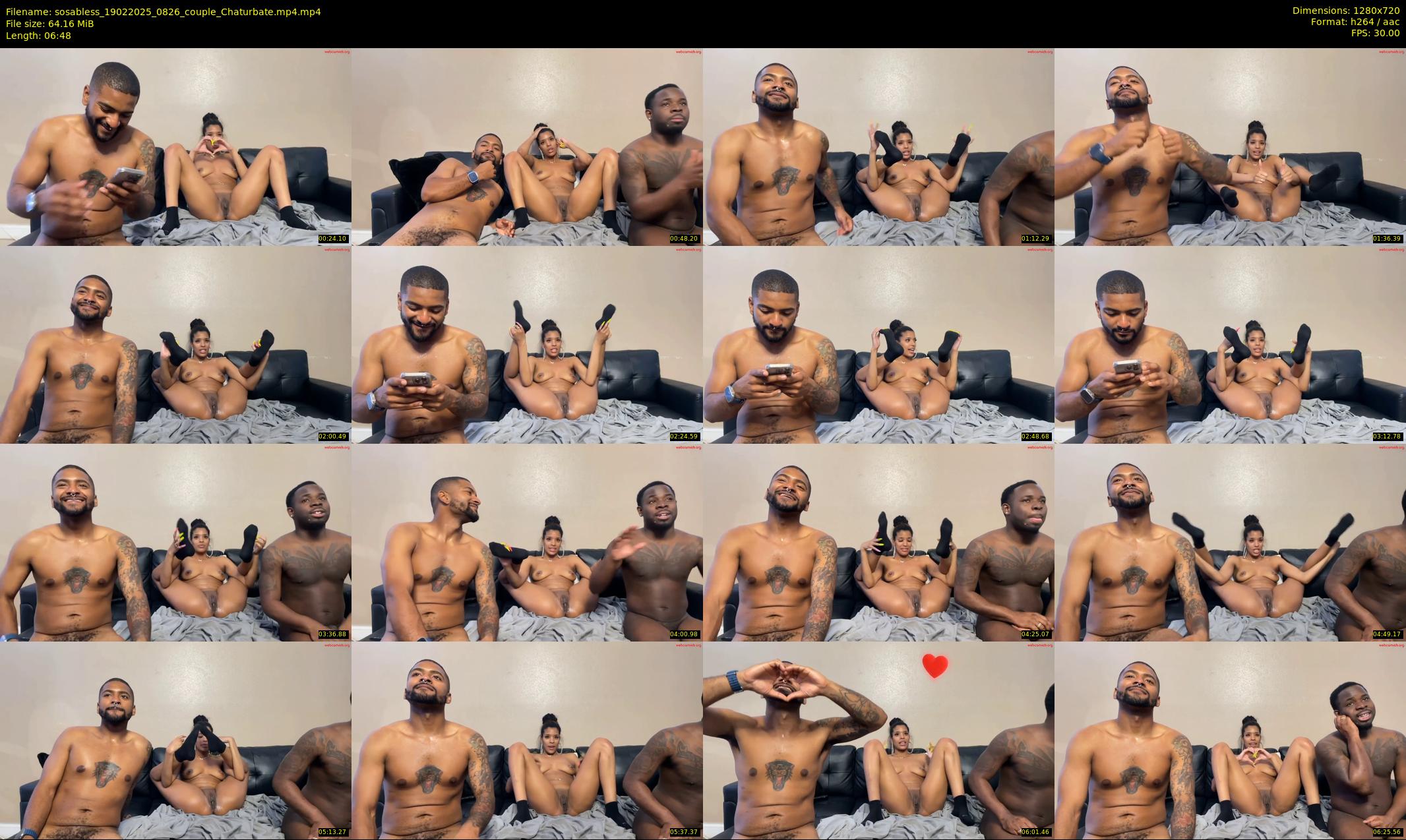 sosabless — 7 minute Chaturbate couple cam show recording, 720p, Feb 19, 2025