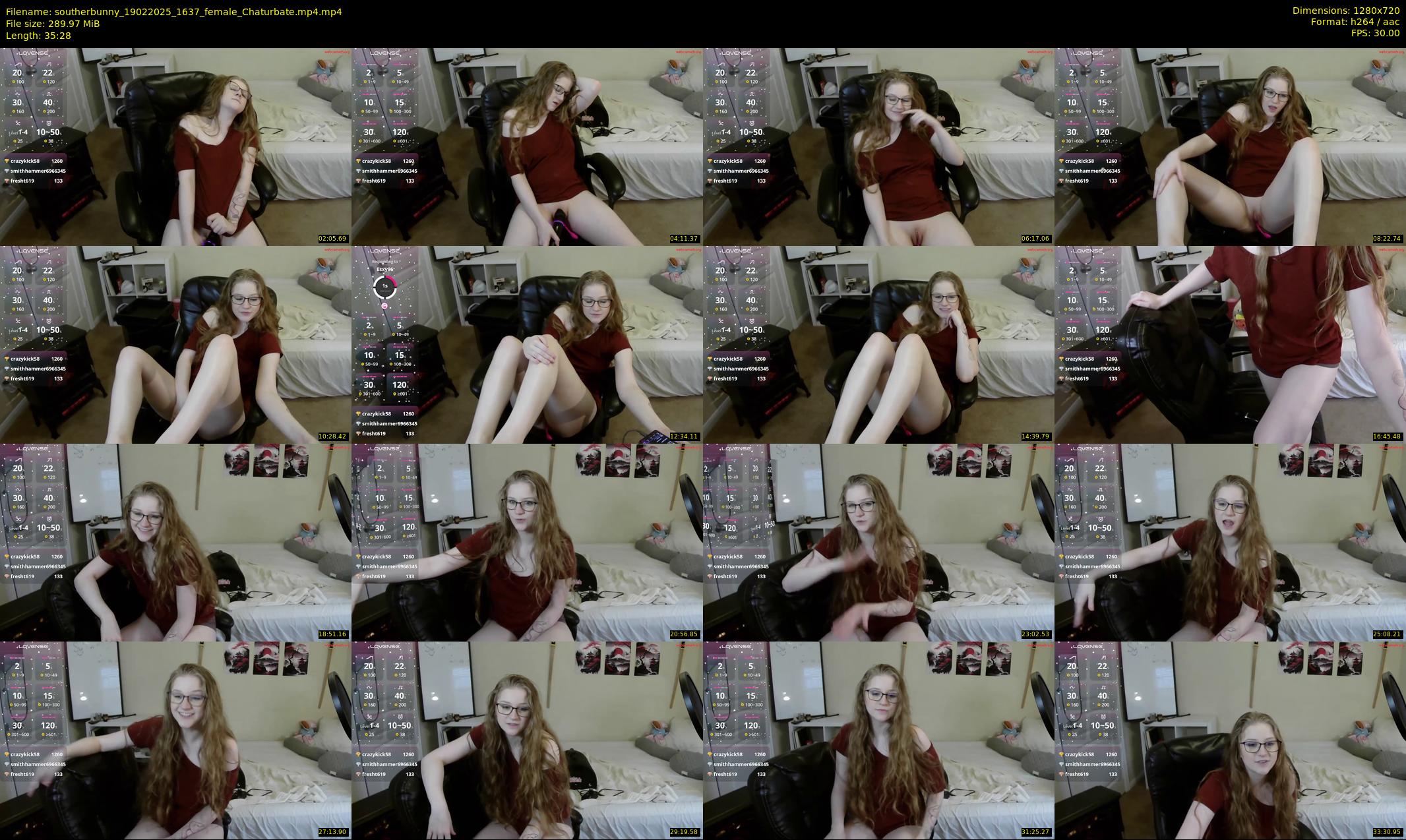 southerbunny — 36 minute Chaturbate female cam show recording, 720p, Feb 19, 2025