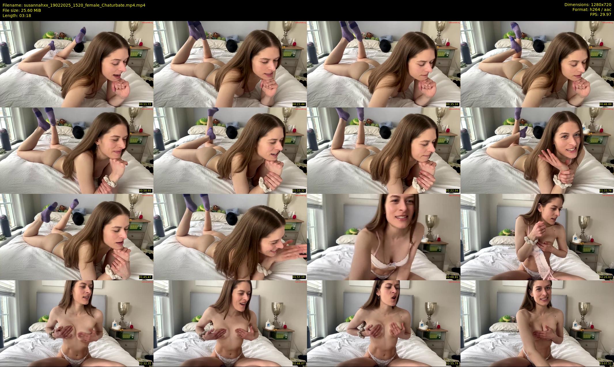 susannahxx — 4 minute Chaturbate female cam show recording, 720p, Feb 19, 2025