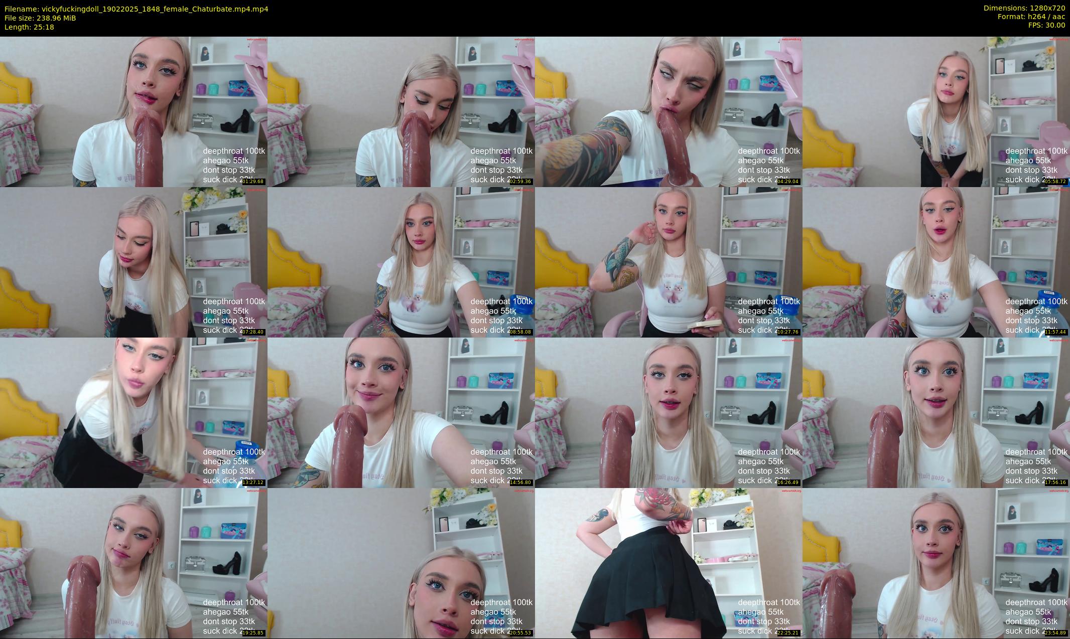 vickyfuckingdoll — 26 minute Chaturbate female cam show recording, 720p, Feb 19, 2025