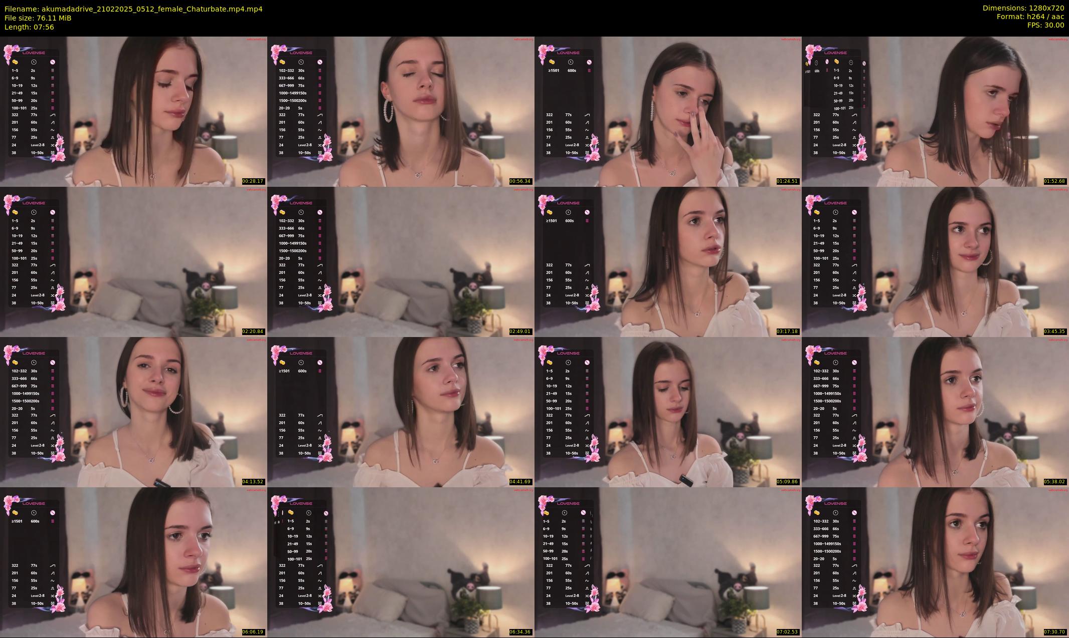 akumadadrive — 8 minute Chaturbate female cam show recording, 720p, Feb 21, 2025