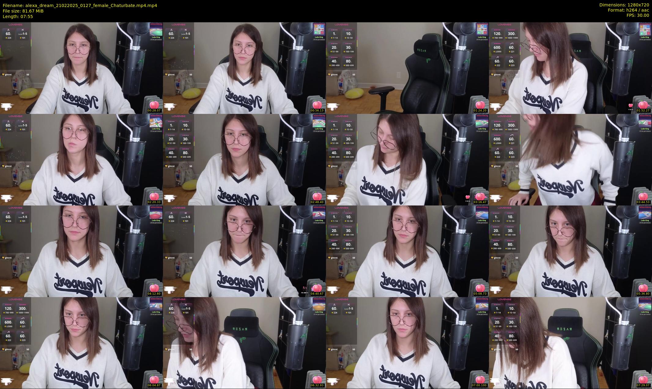 alexa_dream — 8 minute Chaturbate female cam show recording, 720p, Feb 21, 2025