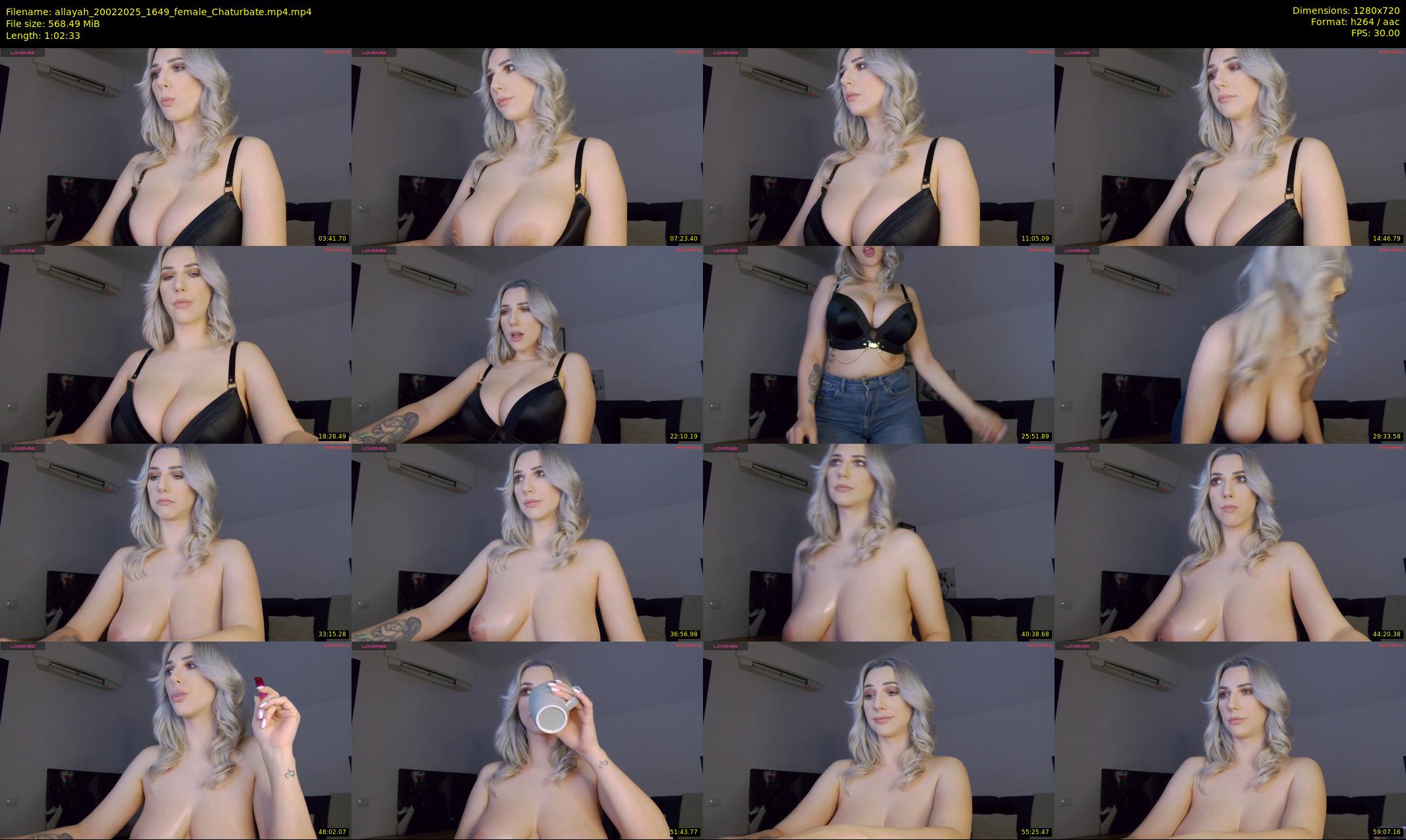 allayah — 63 minute Chaturbate female cam show recording, 720p, Feb 20, 2025