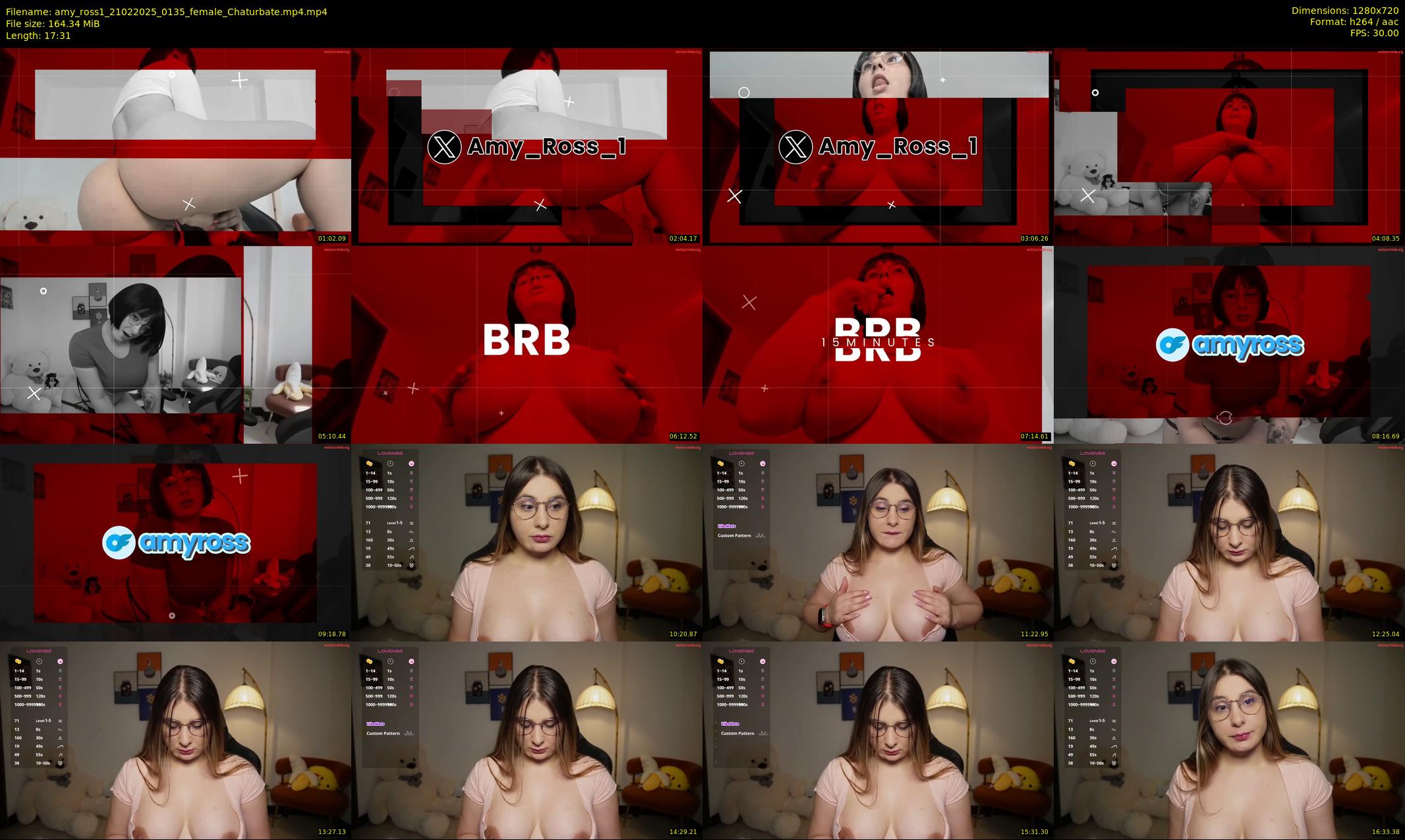 amy_ross1 — 18 minute Chaturbate female cam show recording, 720p, Feb 21, 2025