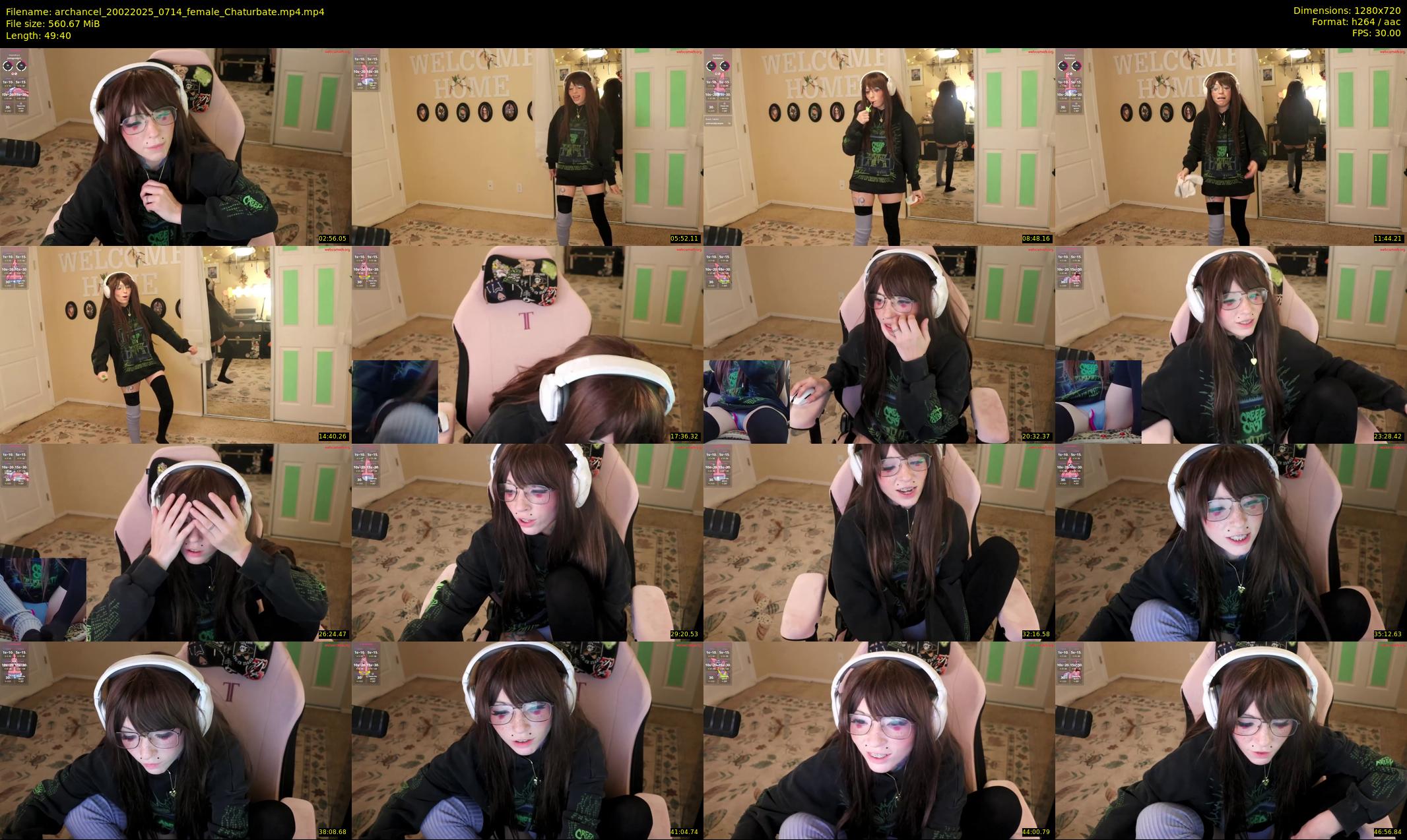 archancel — 50 minute Chaturbate female cam show recording, 720p, Feb 20, 2025
