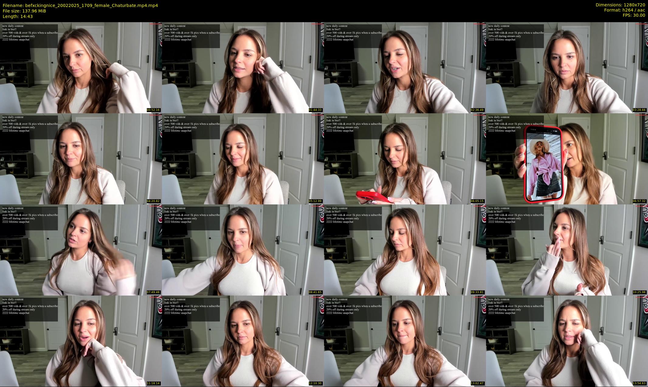 befxckingnice — 15 minute Chaturbate female cam show recording, 720p, Feb 20, 2025