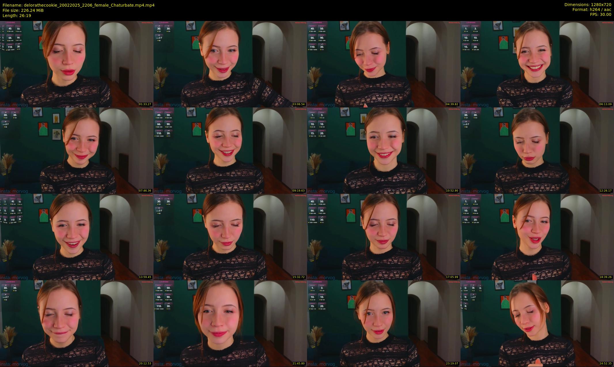 delorathecookie — 27 minute Chaturbate female cam show recording, 720p, Feb 20, 2025