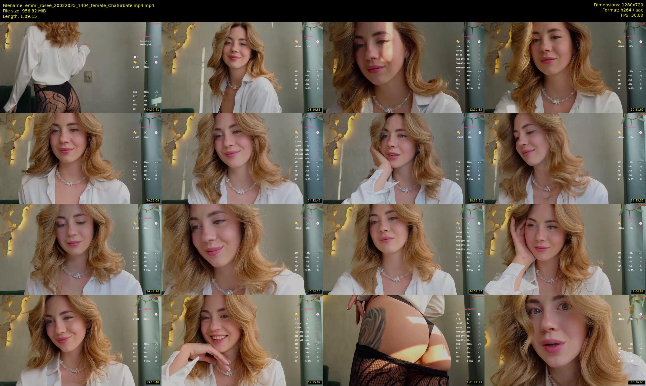 emmi_rosee — 70 minute Chaturbate female cam show recording, 720p, Feb 20, 2025