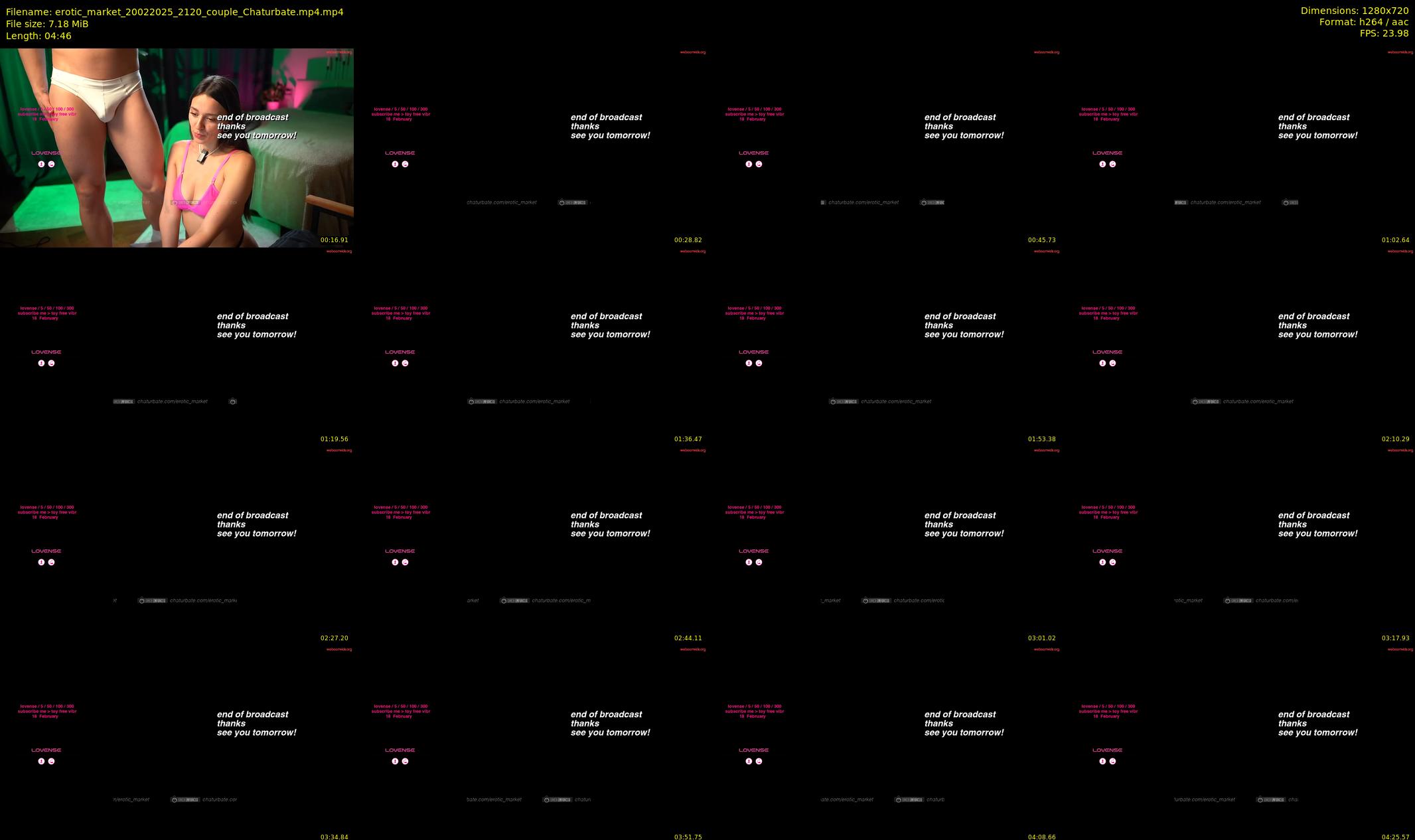 erotic_market — 5 minute Chaturbate couple cam show recording, 720p, Feb 20, 2025
