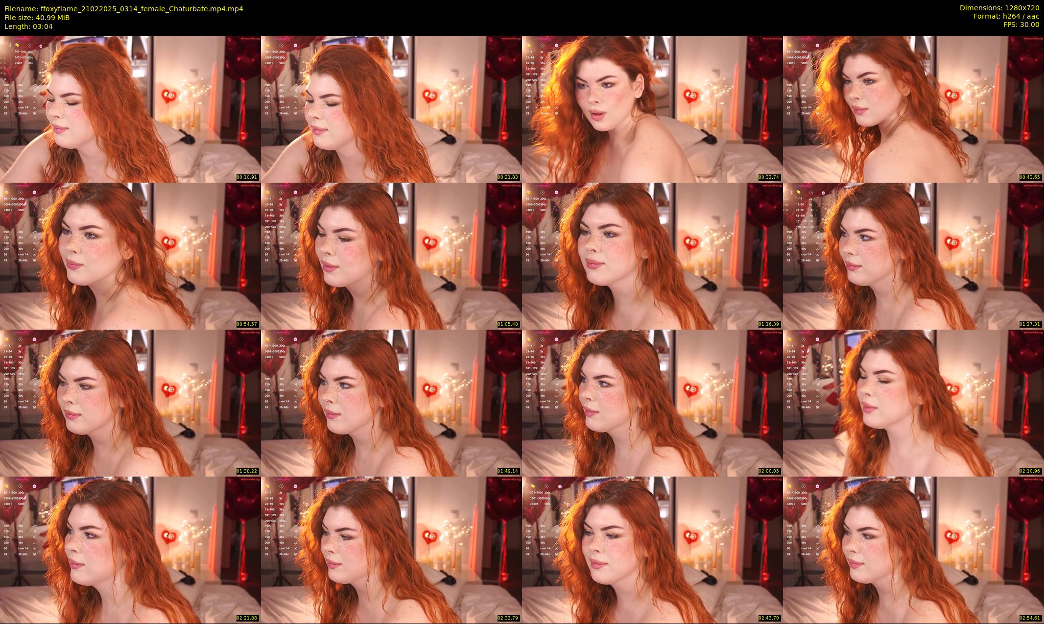 ffoxyflame — 4 minute Chaturbate female cam show recording, 720p, Feb 21, 2025