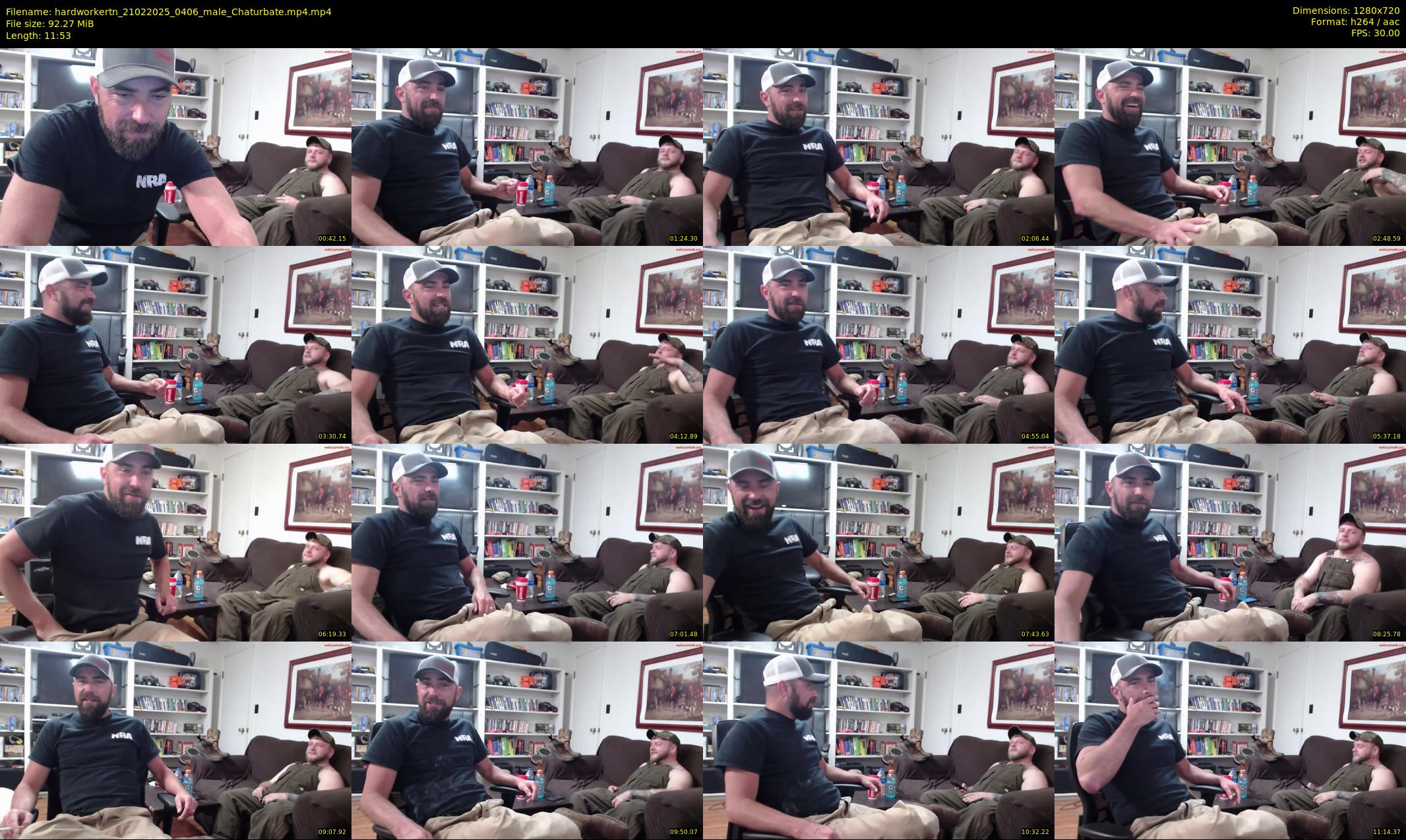 hardworkertn — 12 minute Chaturbate male cam show recording, 720p, Feb 21, 2025