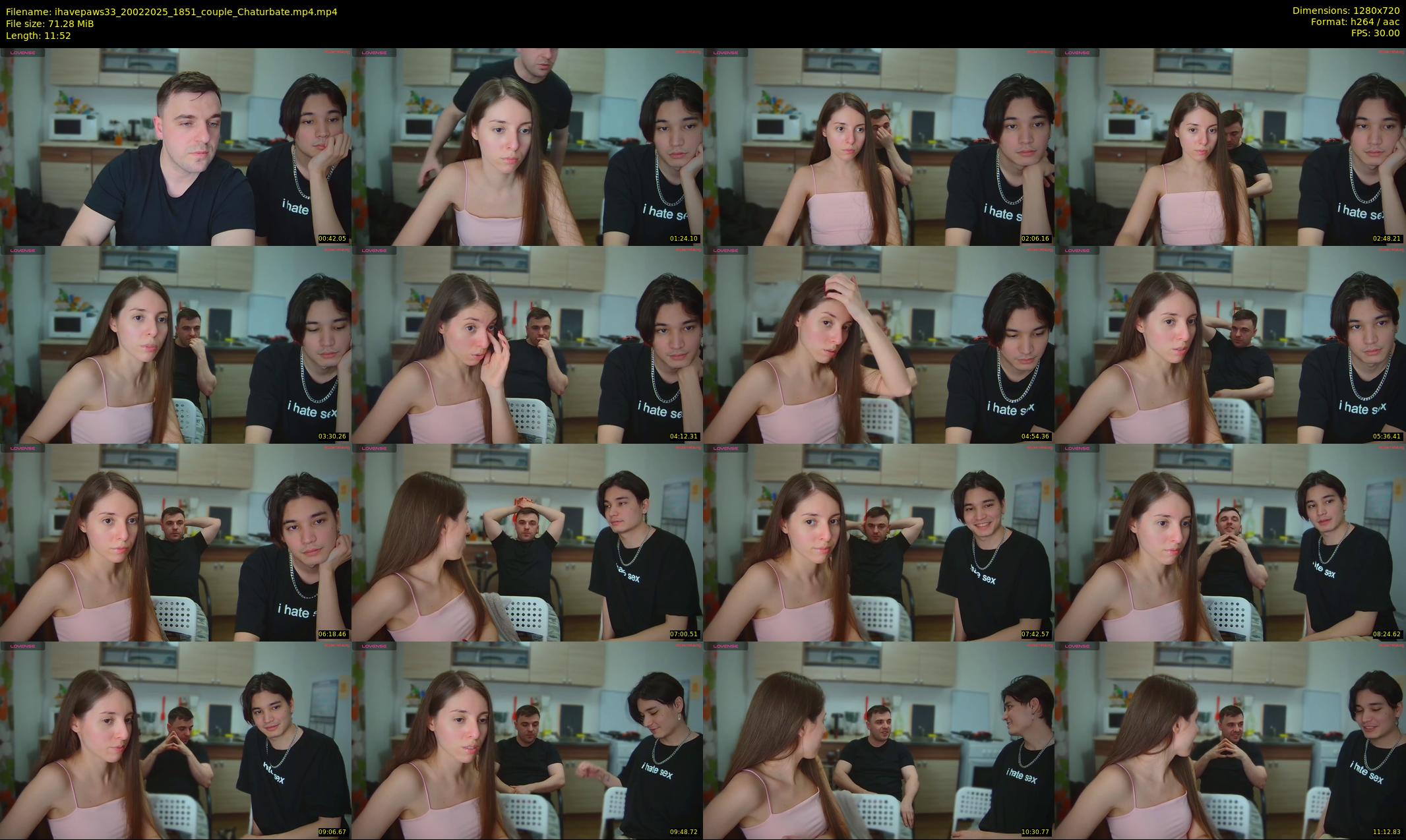 ihavepaws33 — 12 minute Chaturbate couple cam show recording, 720p, Feb 20, 2025