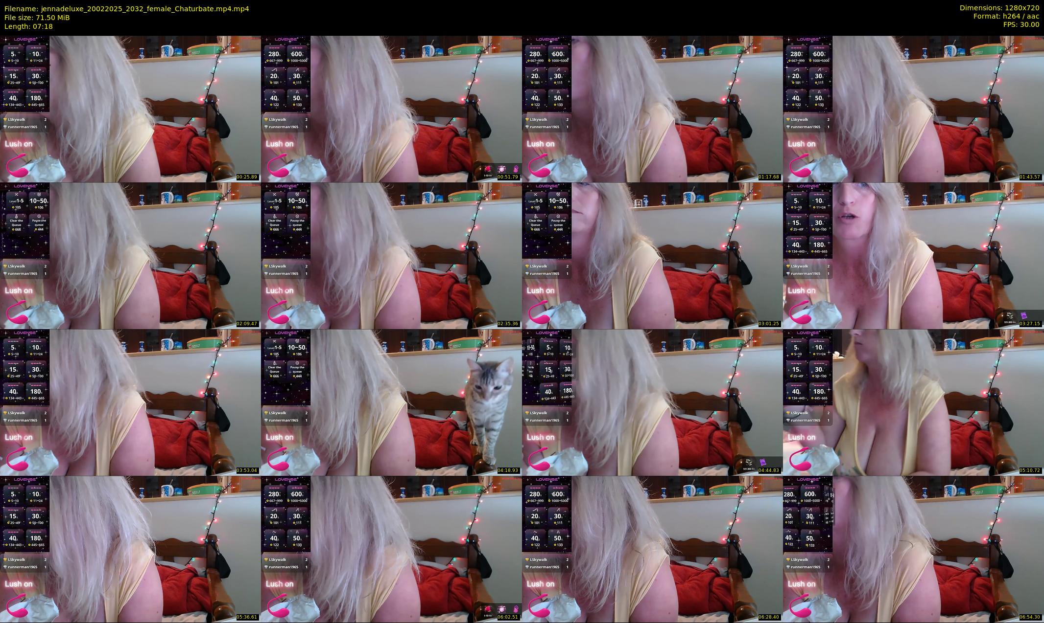 jennadeluxe — 8 minute Chaturbate female cam show recording, 720p, Feb 20, 2025