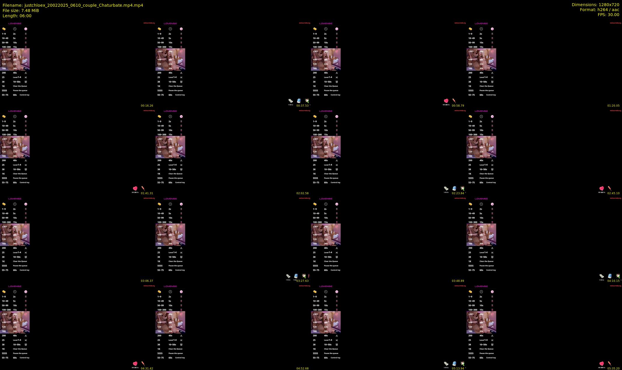justchloex — 6 minute Chaturbate female cam show recording, 720p, Feb 20, 2025