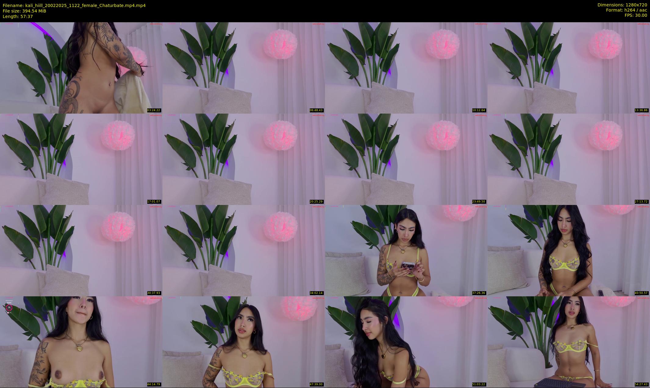 kali_hiill — 58 minute Chaturbate female cam show recording, 720p, Feb 20, 2025