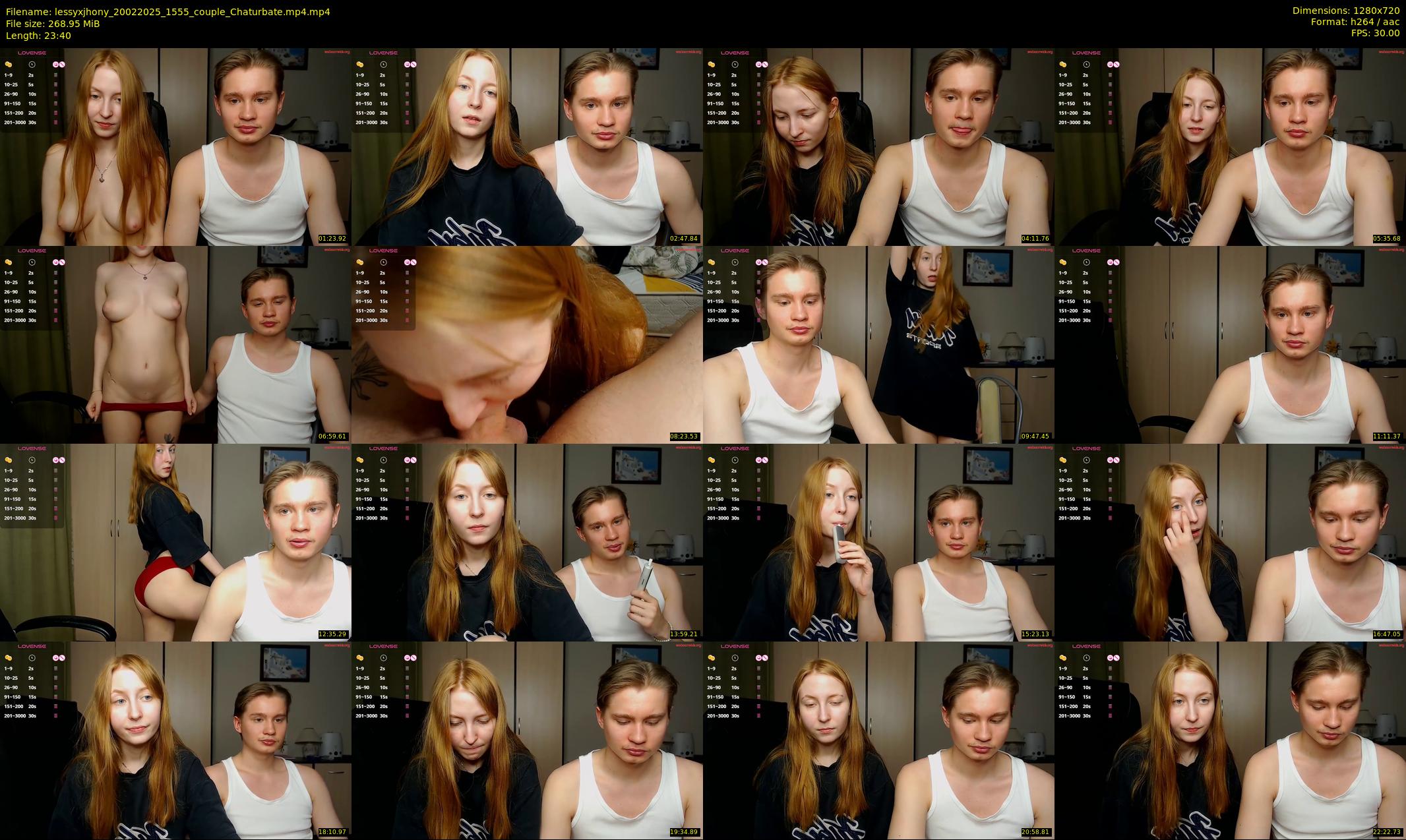 lessyxjhony — 24 minute Chaturbate couple cam show recording, 720p, Feb 20, 2025