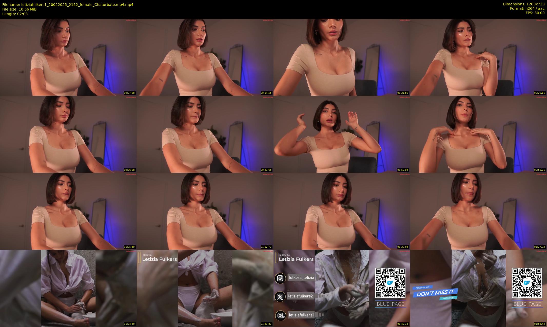 letiziafulkers1 — 3 minute Chaturbate female cam show recording, 720p, Feb 20, 2025