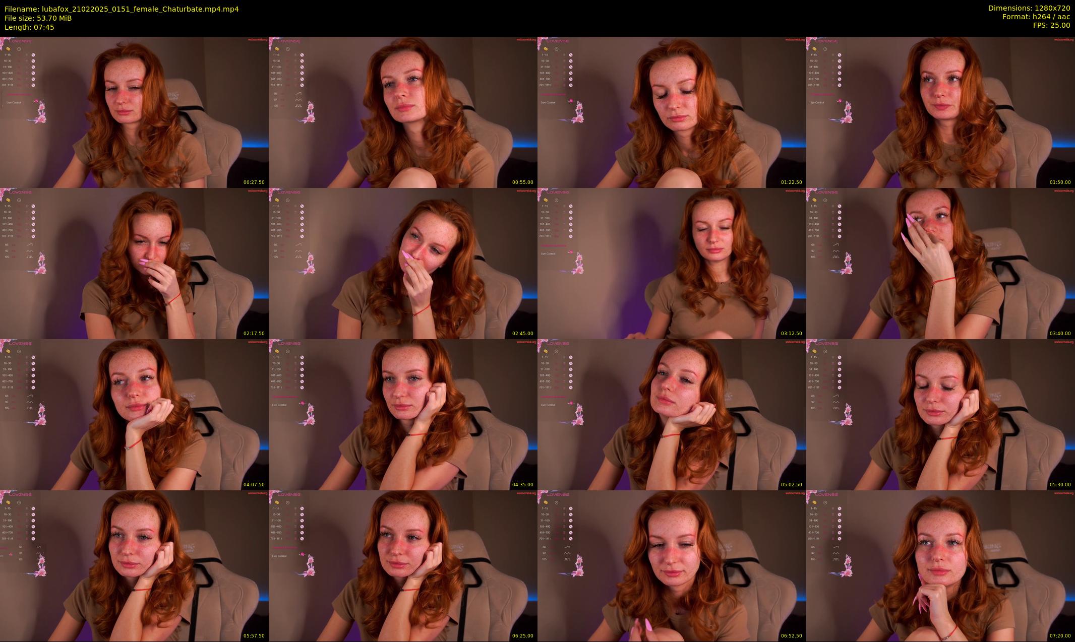 lubafox — 8 minute Chaturbate female cam show recording, 720p, Feb 21, 2025