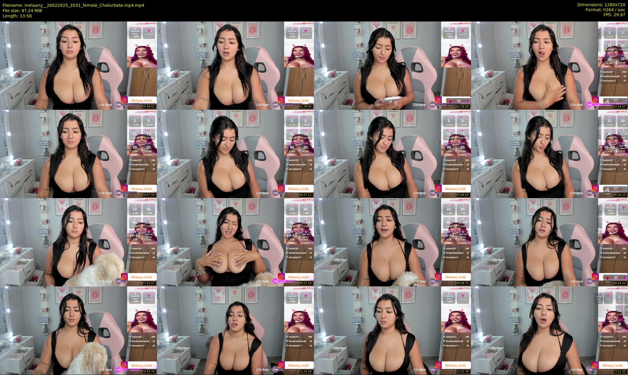 melaany_ — 14 minute Chaturbate female cam show recording, 720p, Feb 20, 2025