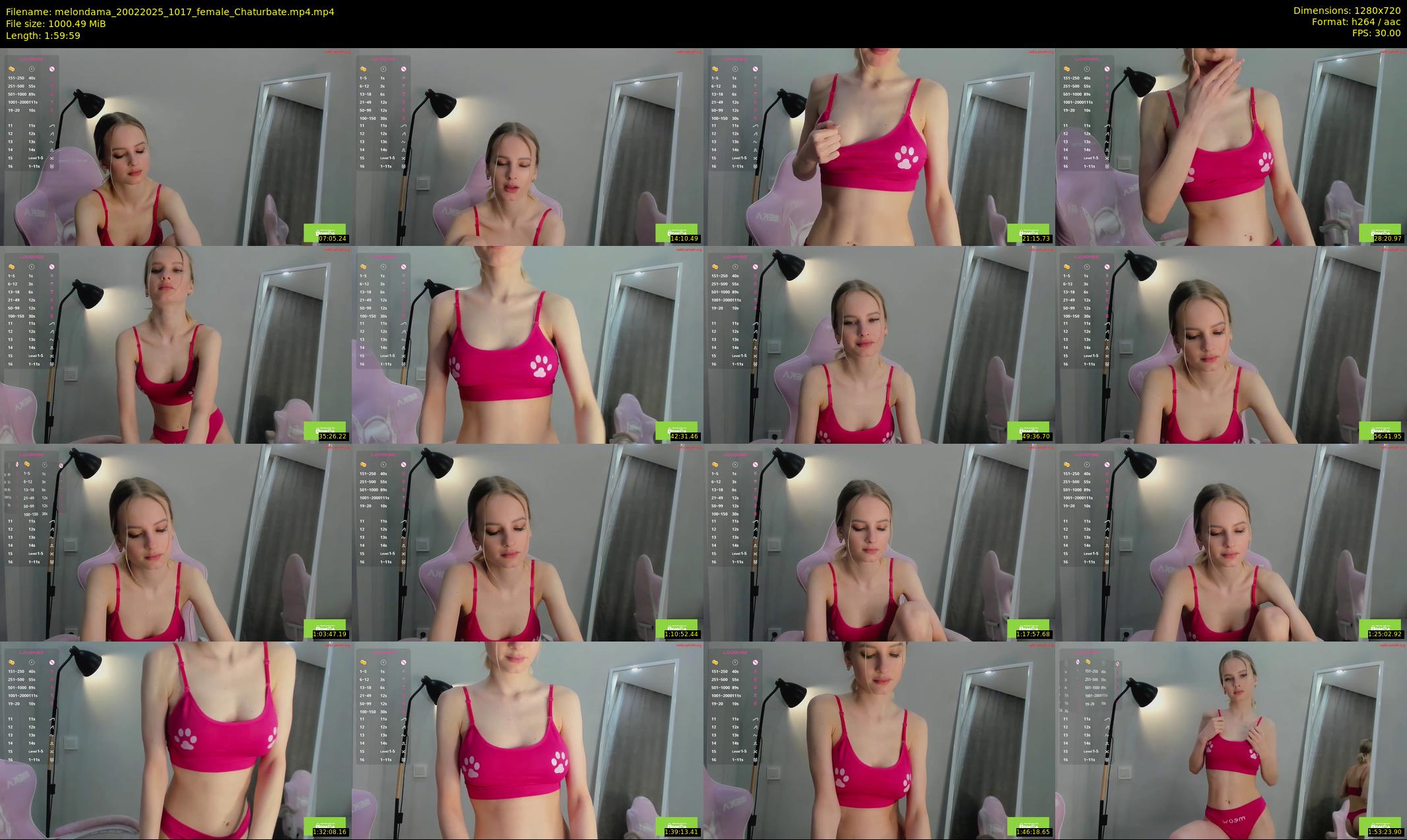 melondama — 120 minute Chaturbate female cam show recording, 720p, Feb 20, 2025