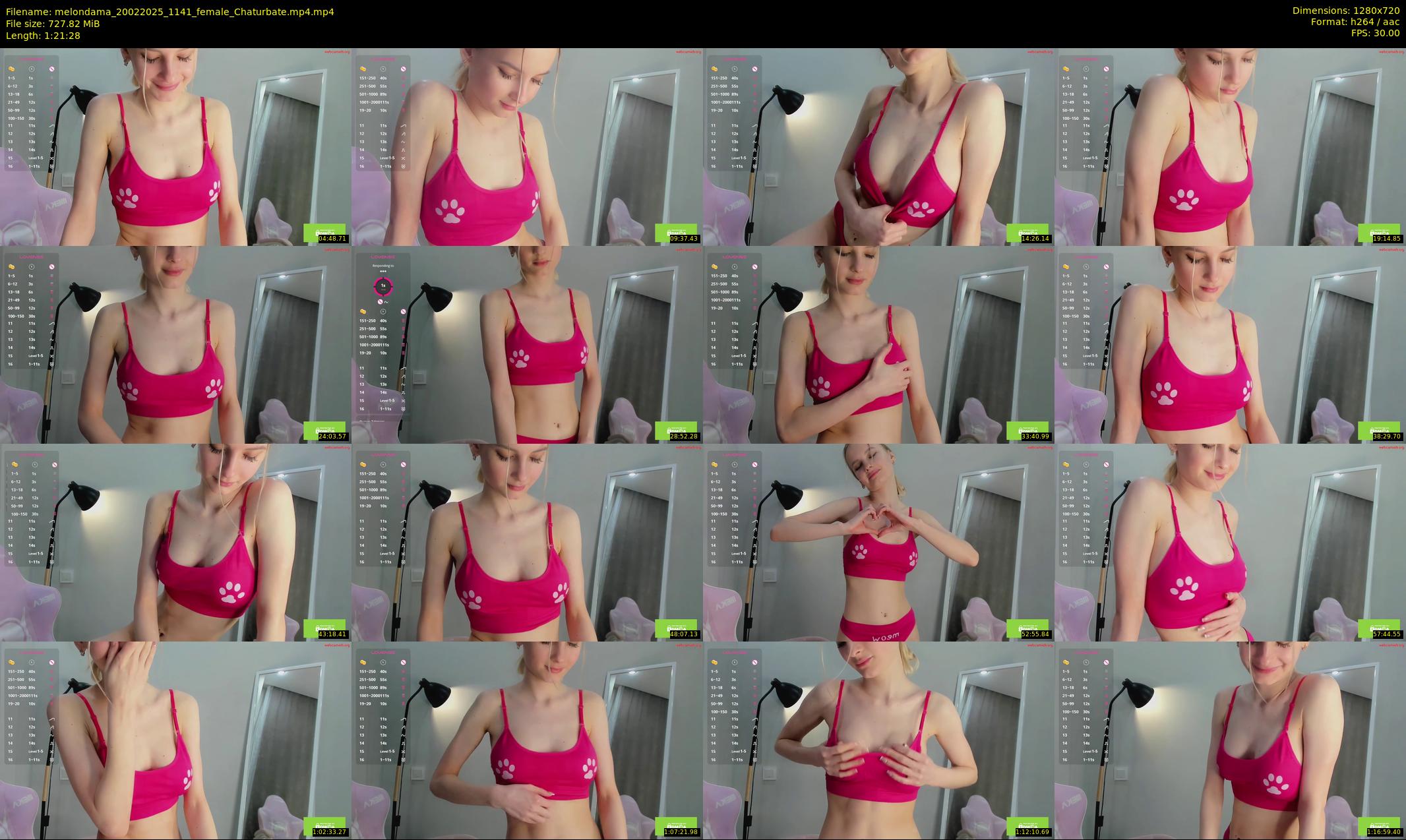 melondama — 82 minute Chaturbate female cam show recording, 720p, Feb 20, 2025