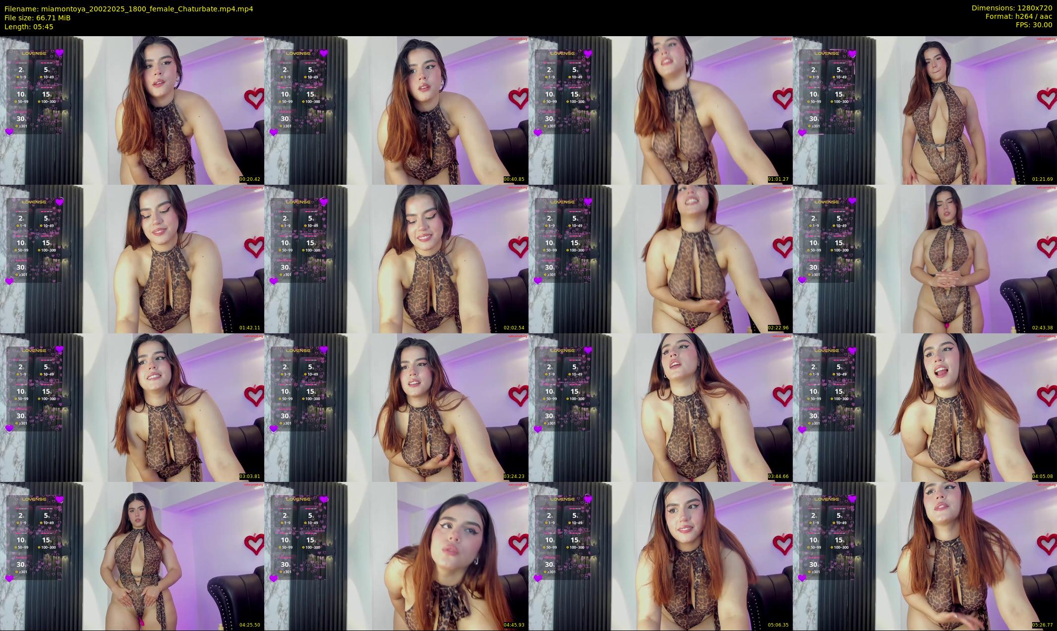 miamontoya — 6 minute Chaturbate female cam show recording, 720p, Feb 20, 2025