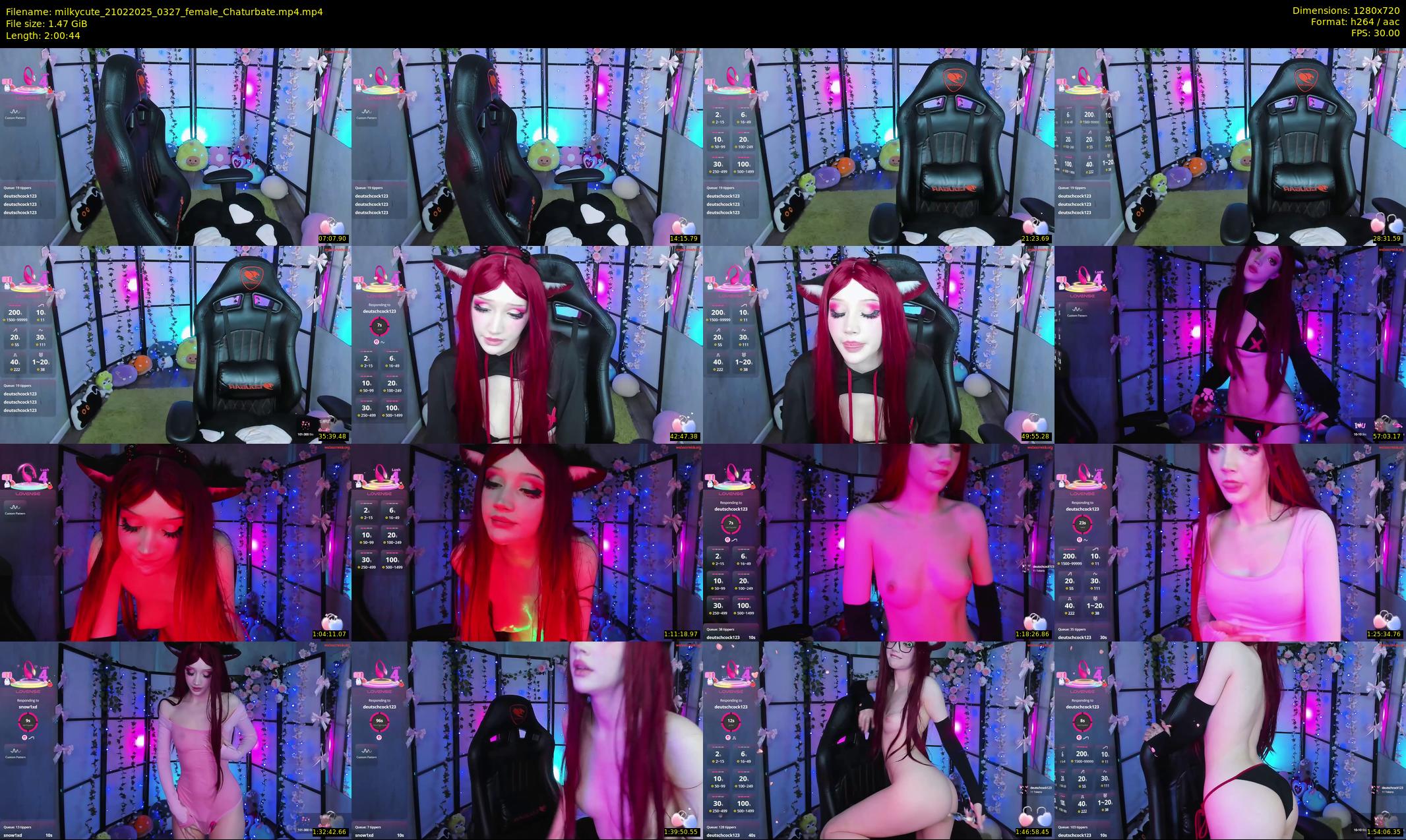 milkycute — 121 minute Chaturbate female cam show recording, 720p, Feb 21, 2025